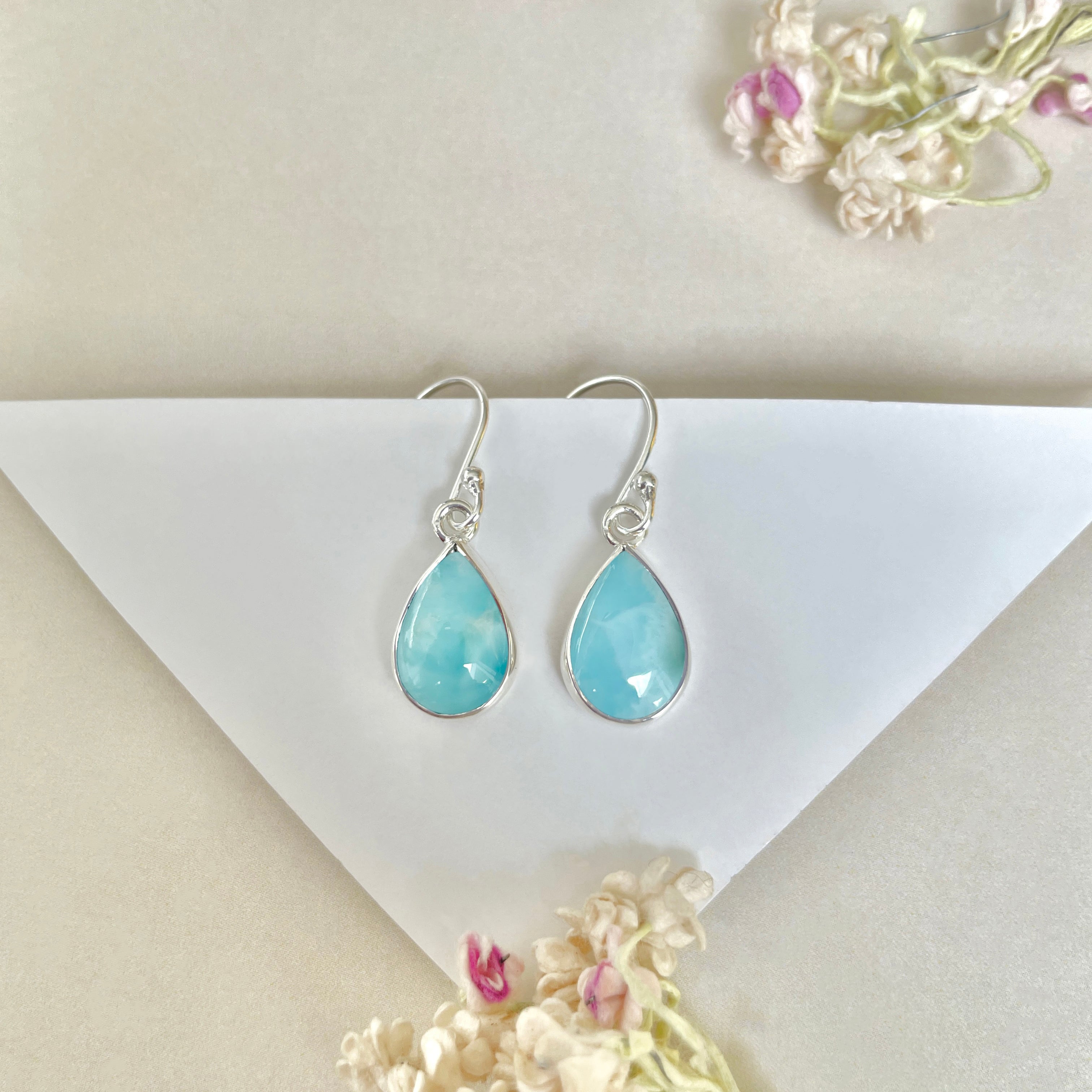 Larimar Earring-(LAR-E-1125.)