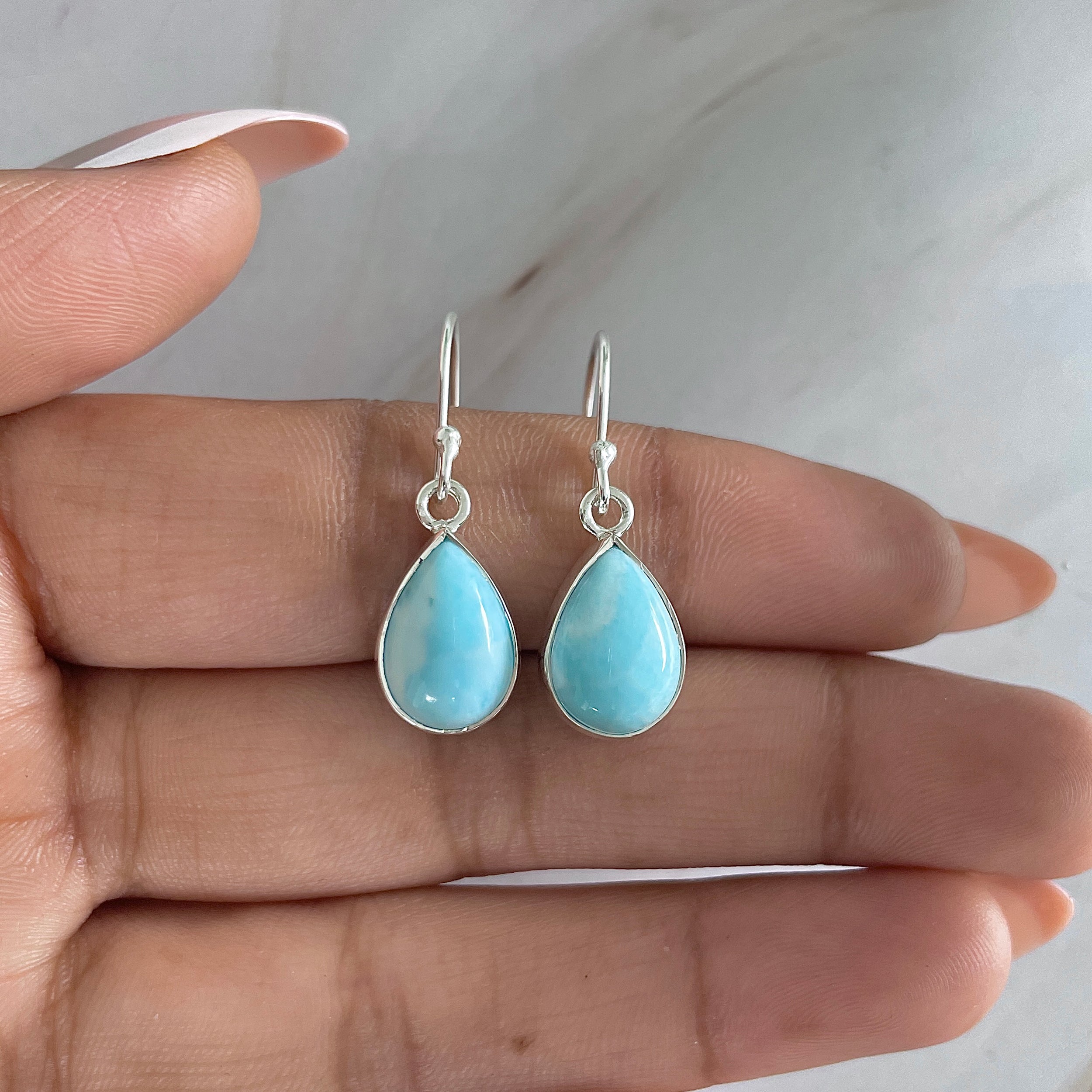 Larimar Earring-(LAR-E-1126.)