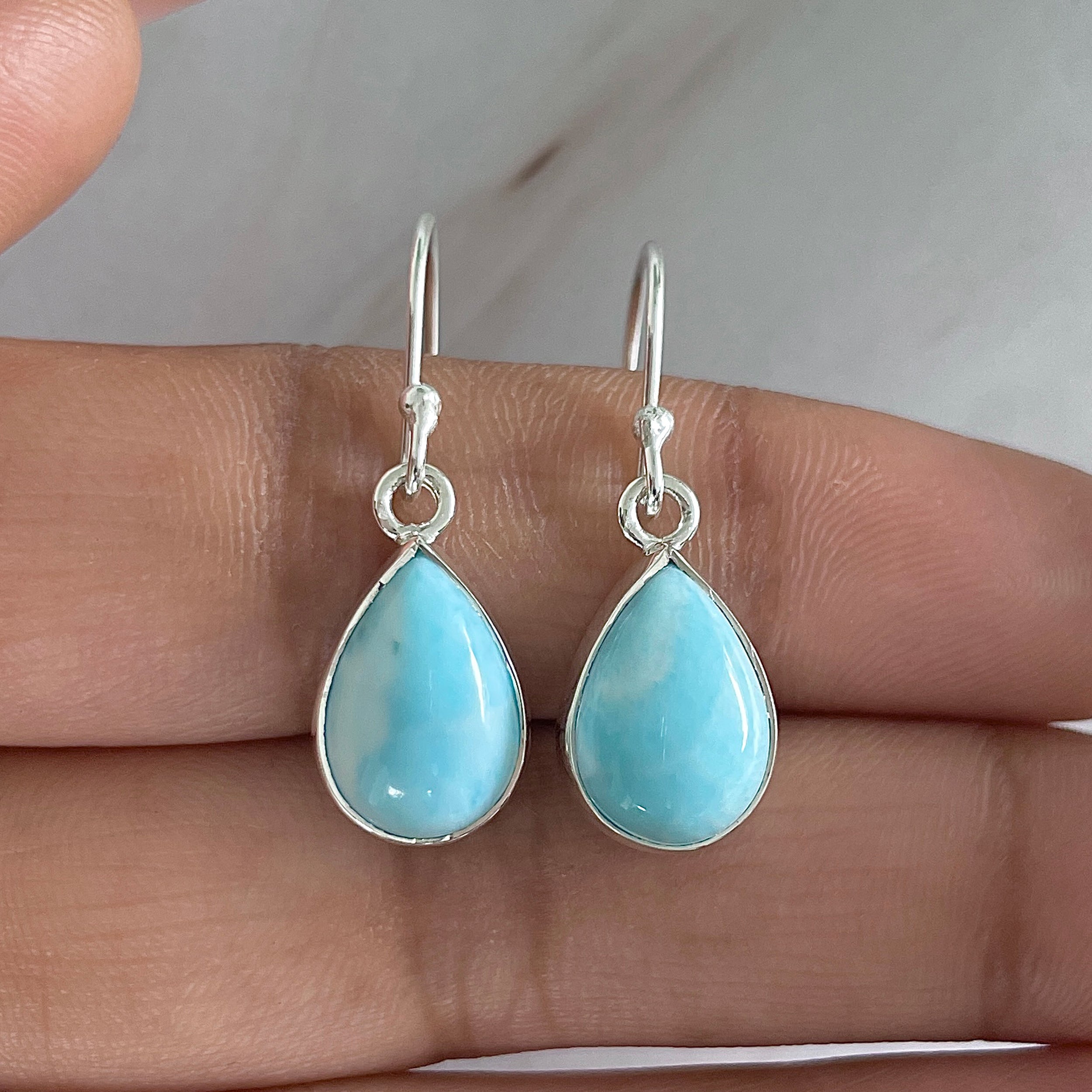Larimar Earring-(LAR-E-1126.)