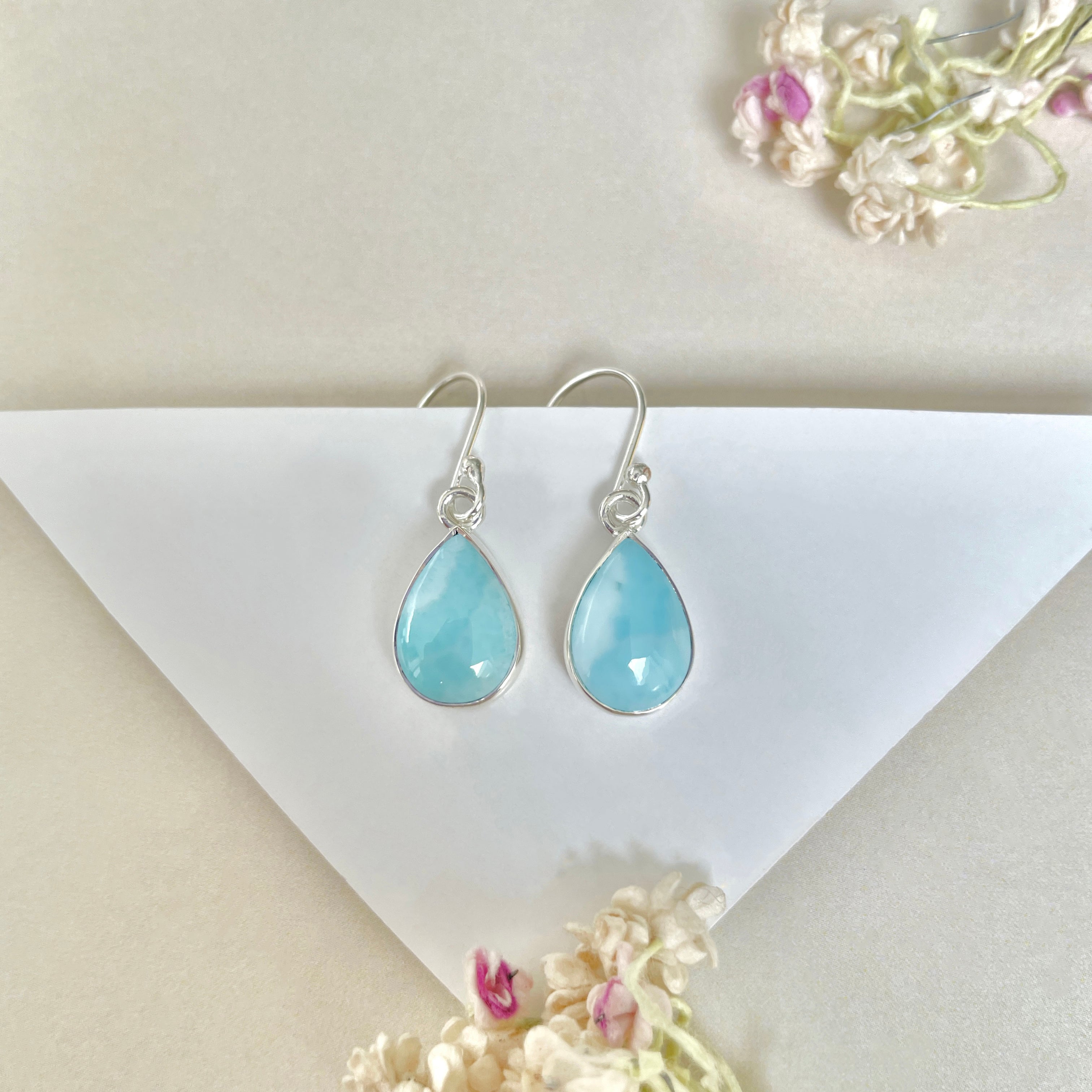Larimar Earring-(LAR-E-1126.)
