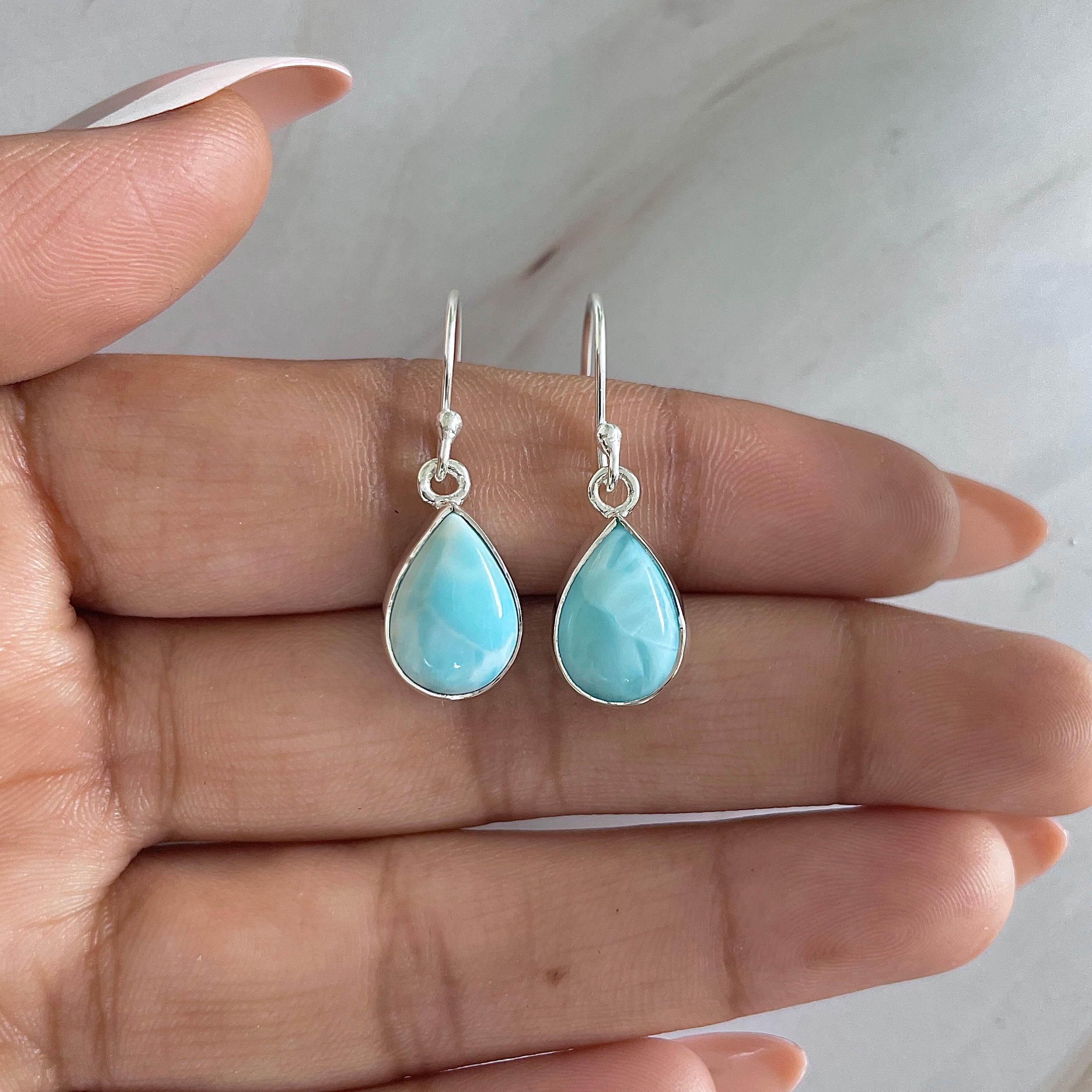 Larimar Earring-(LAR-E-1127.)