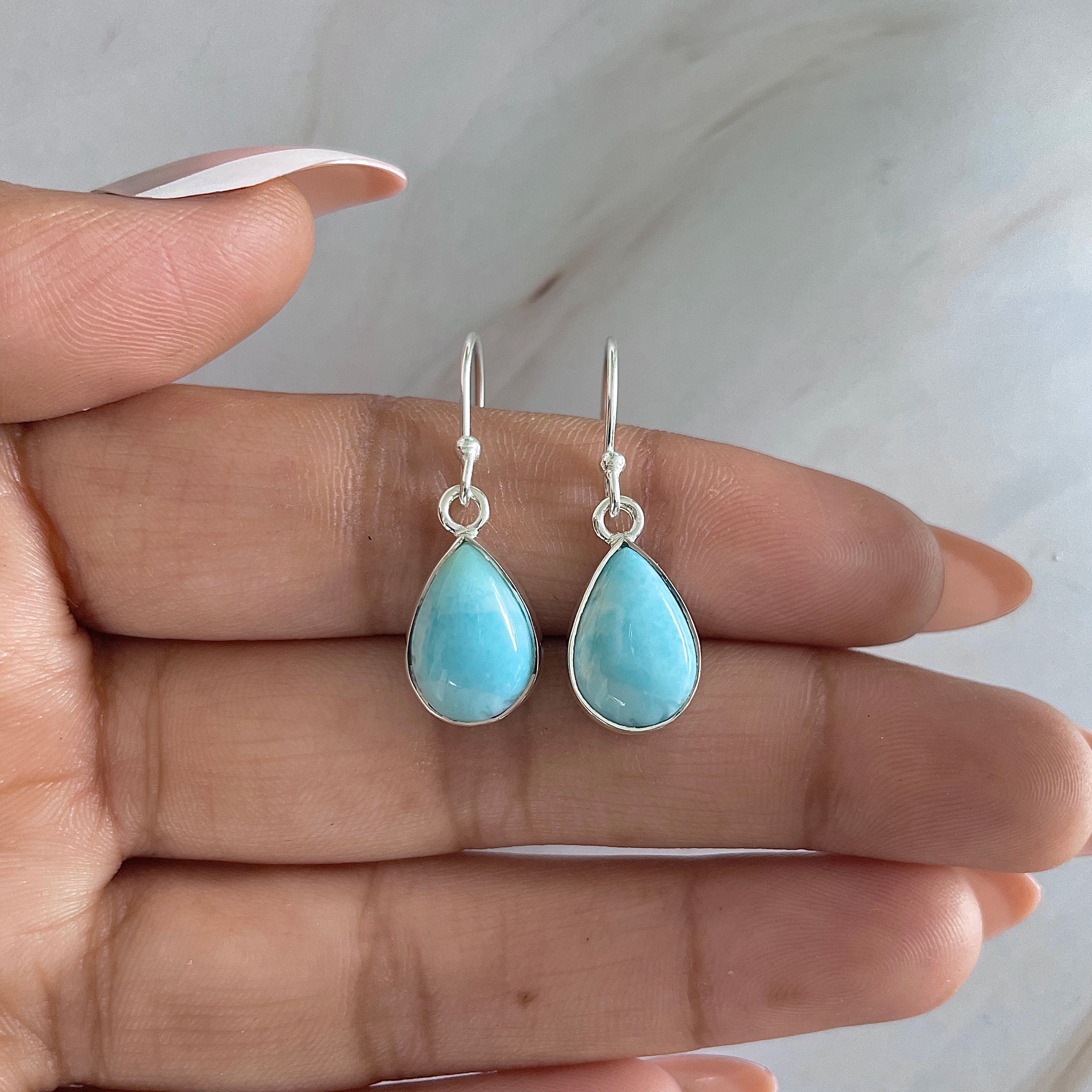 Larimar Earring-(LAR-E-1128.)