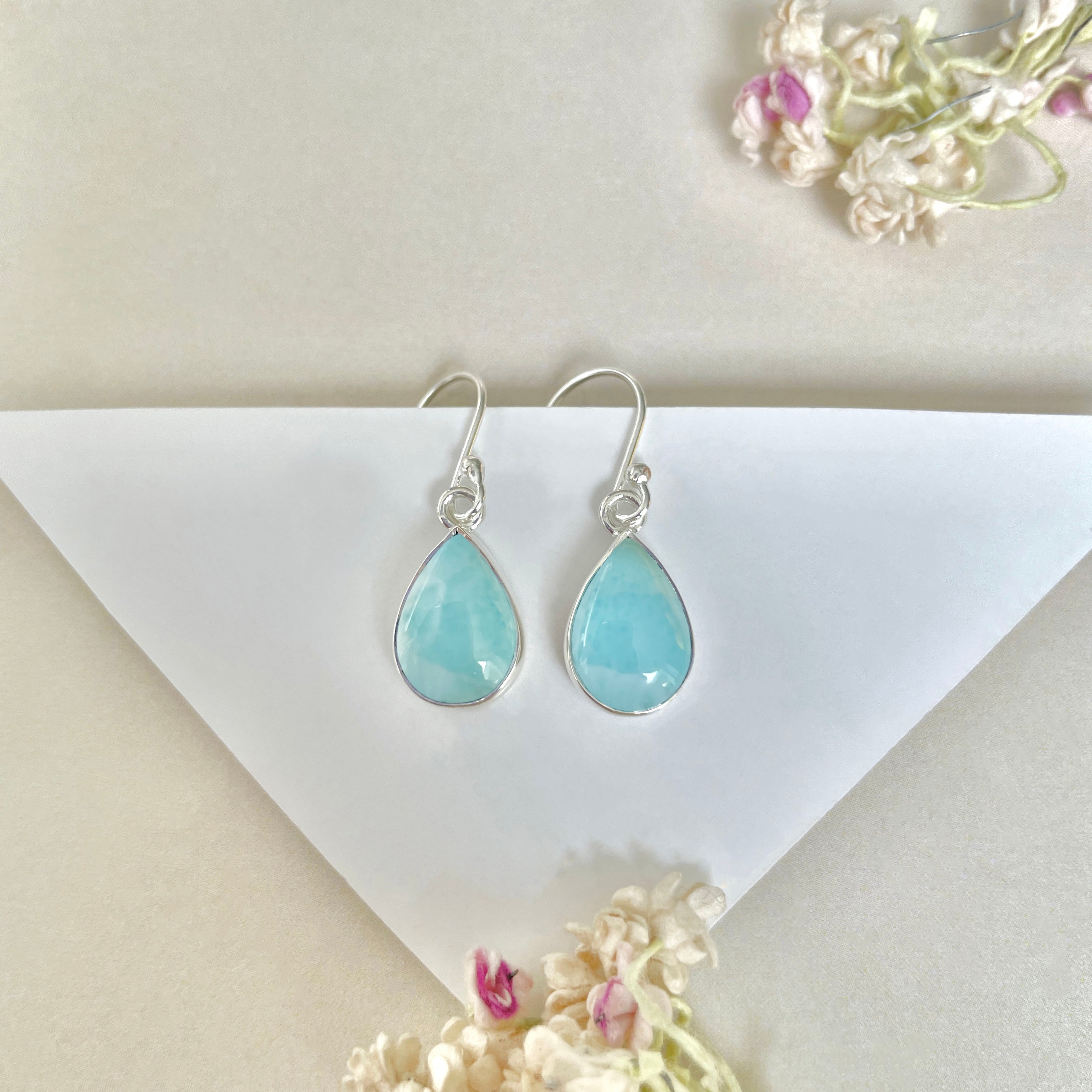 Larimar Earring-(LAR-E-1128.)