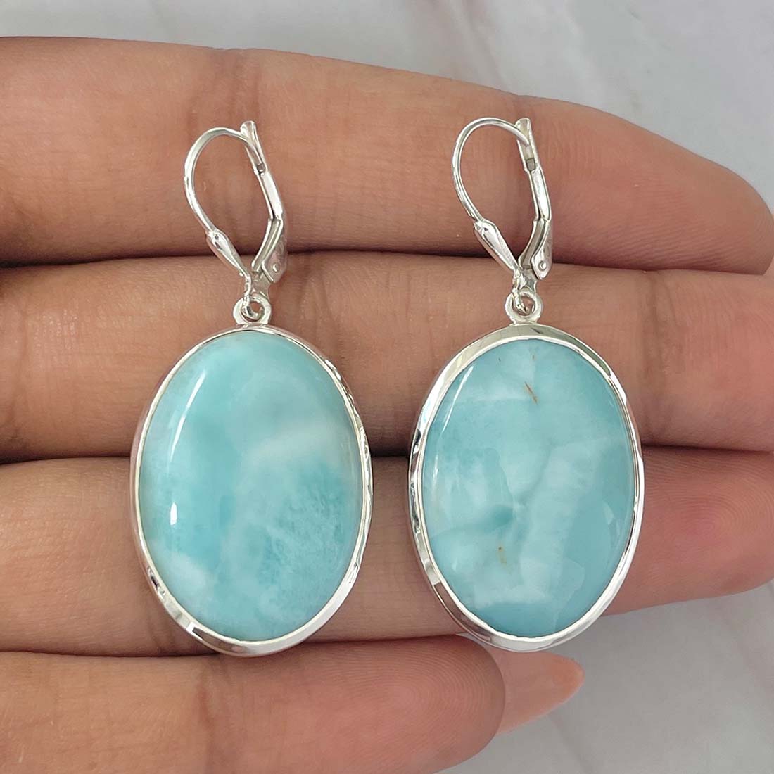 Larimar Earring-(LAR-E-113.)
