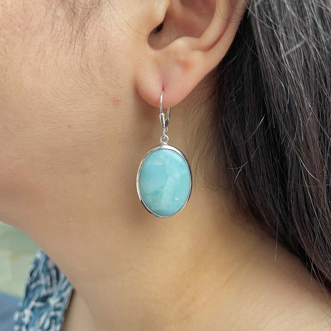 Larimar Earring-(LAR-E-113.)