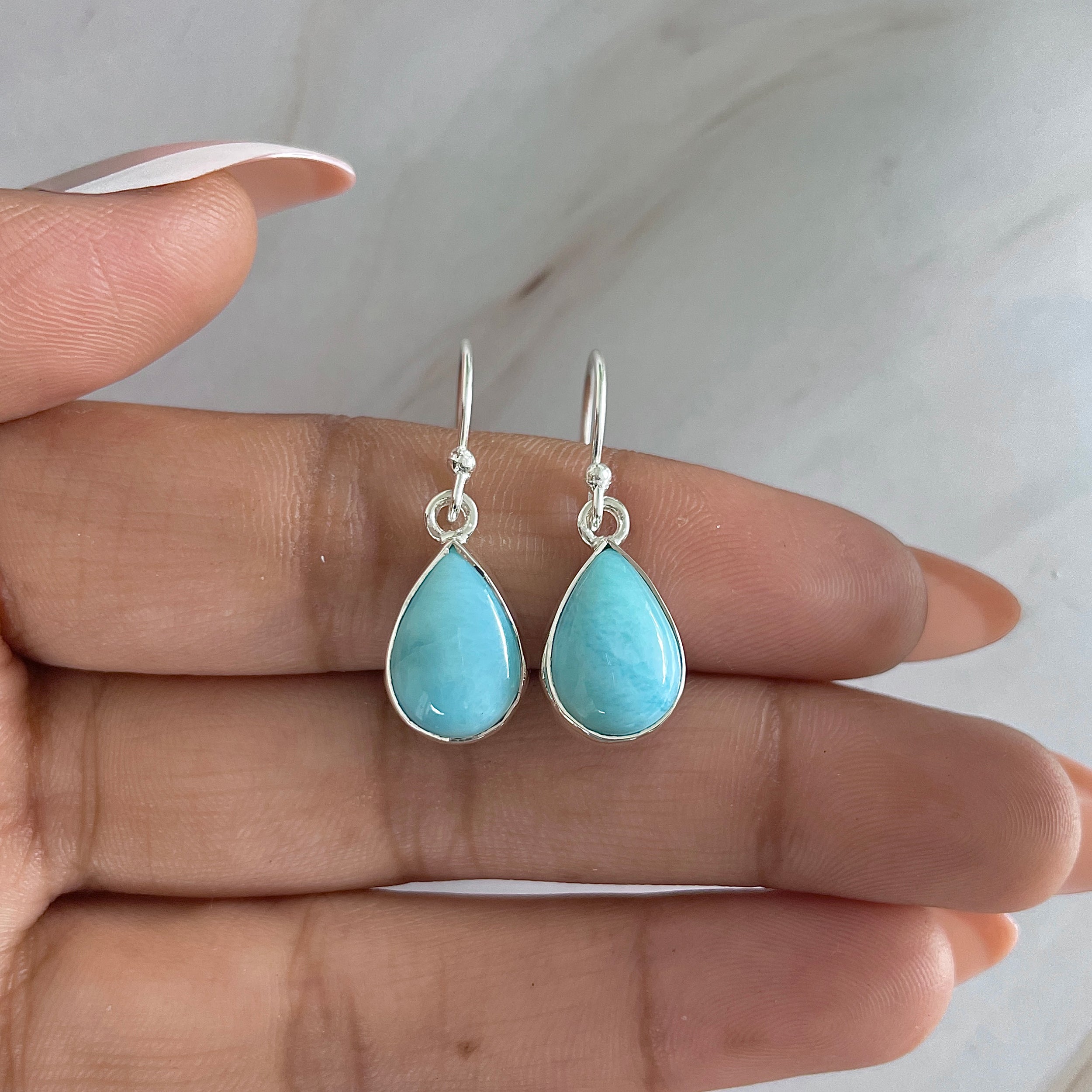 Larimar Earring-(LAR-E-1130.)