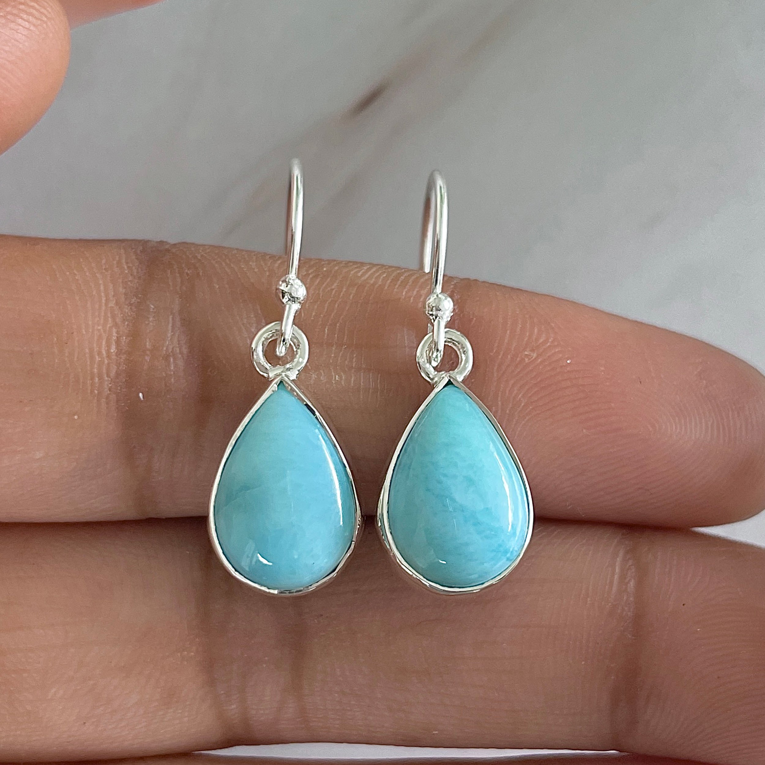 Larimar Earring-(LAR-E-1130.)