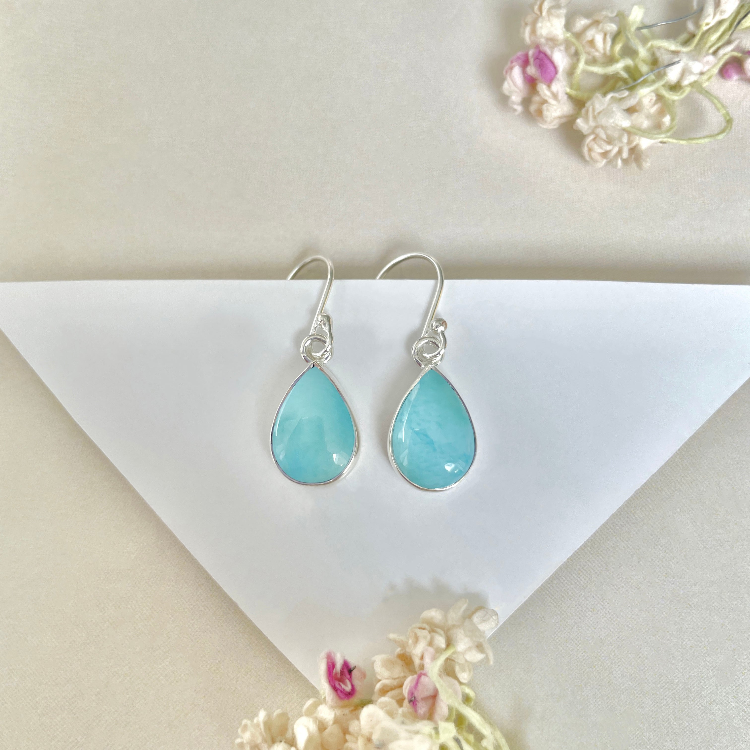 Larimar Earring-(LAR-E-1130.)