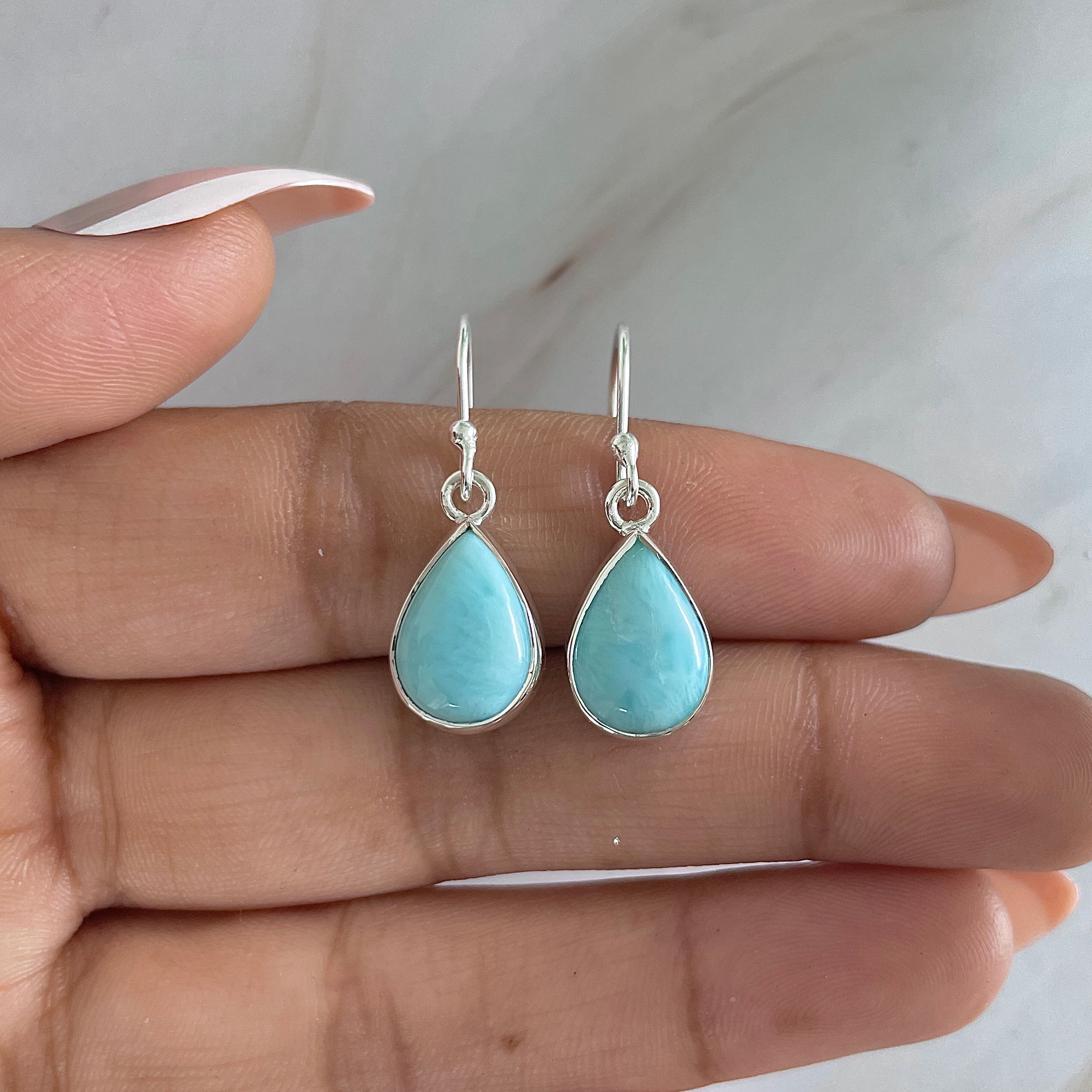 Larimar Earring-(LAR-E-1131.)