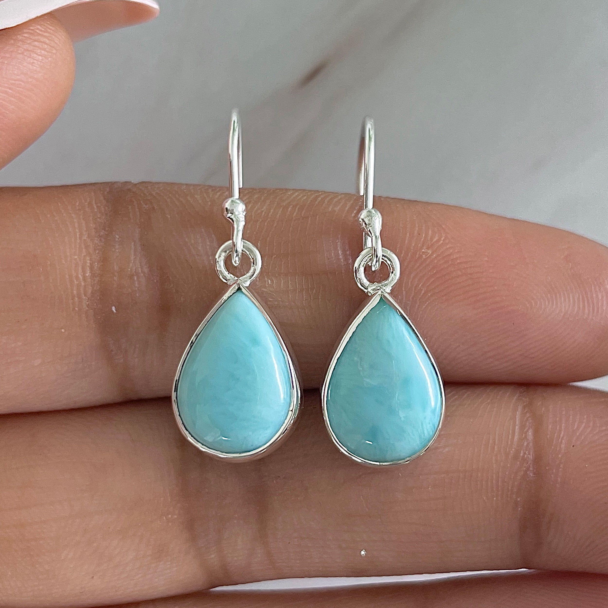 Larimar Earring-(LAR-E-1131.)