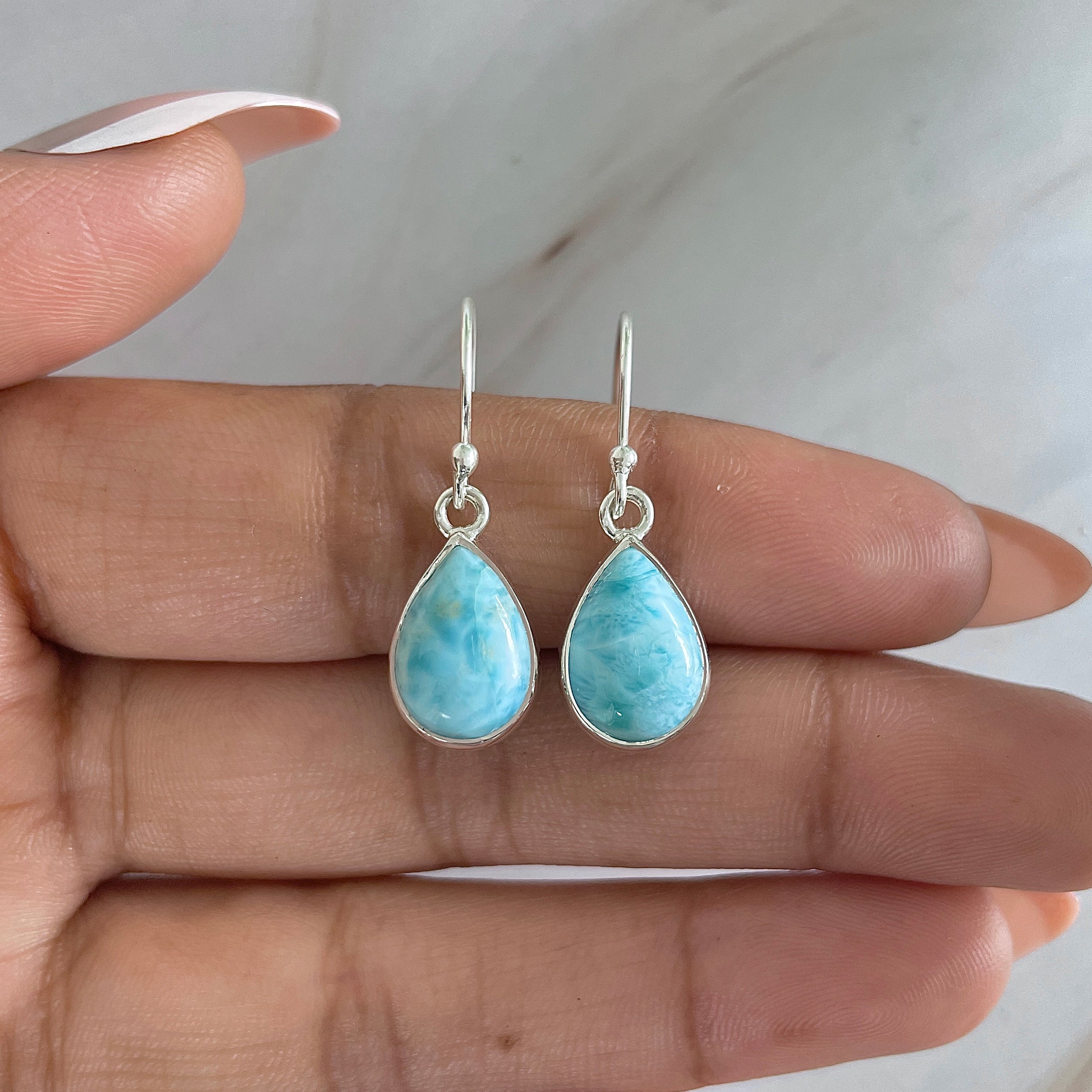 Larimar Earring-(LAR-E-1132.)
