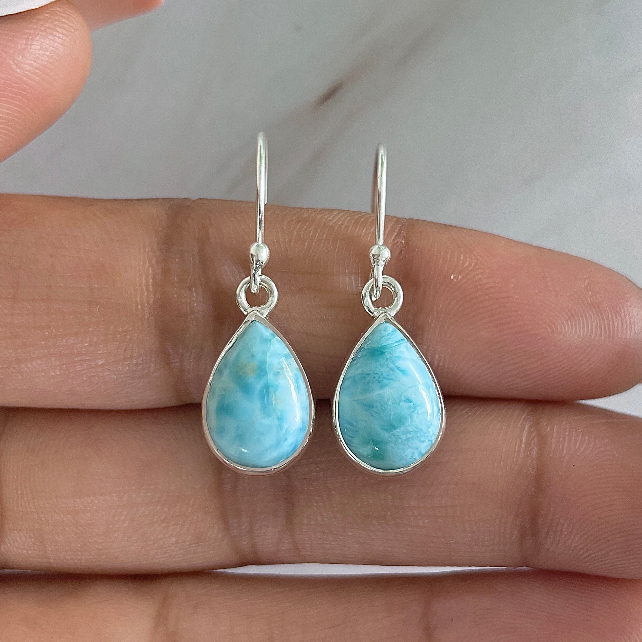 Larimar Earring-(LAR-E-1132.)