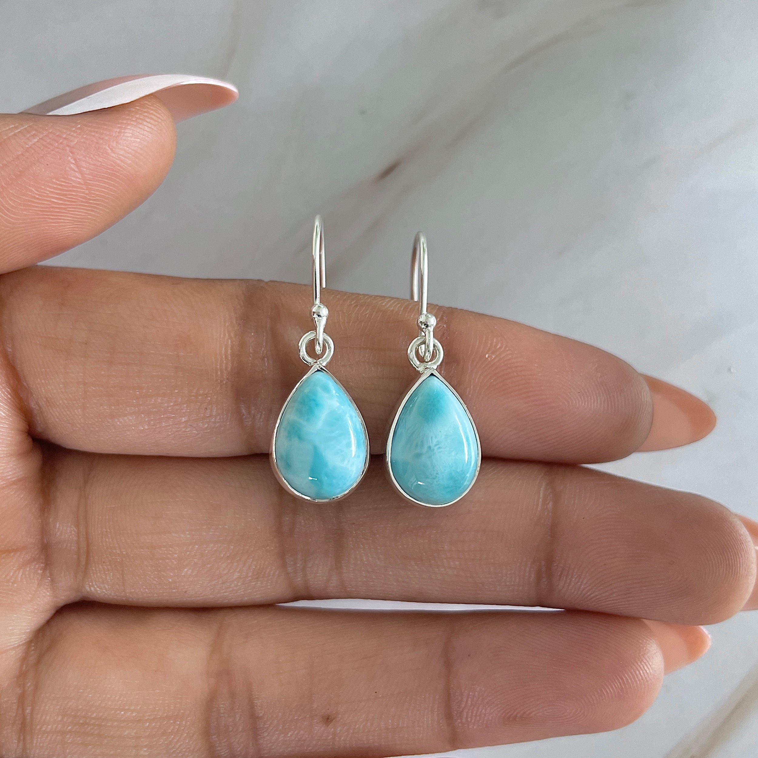 Larimar Earring-(LAR-E-1133.)