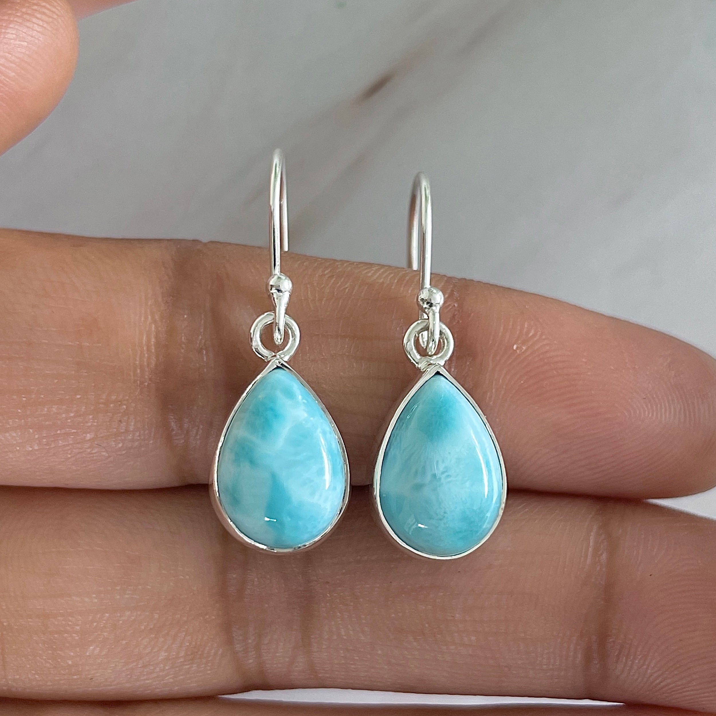 Larimar Earring-(LAR-E-1133.)