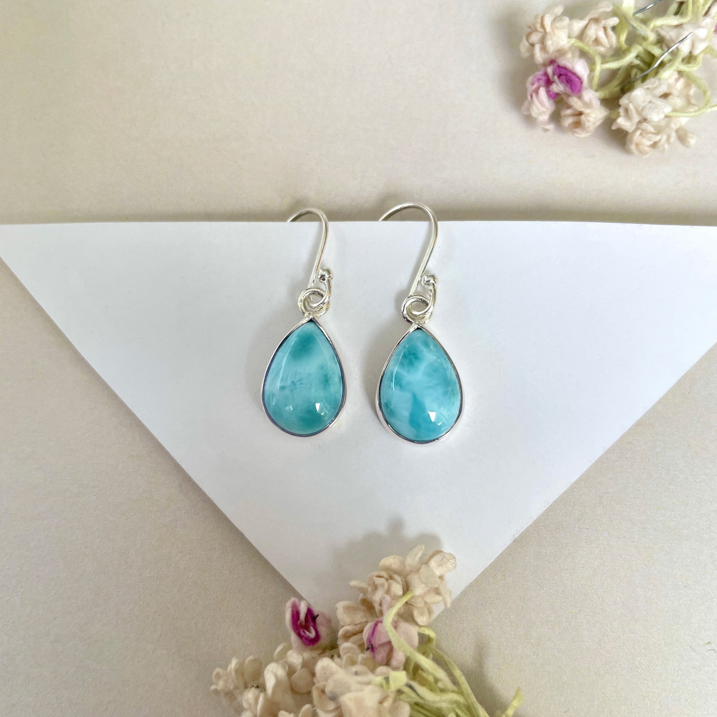 Larimar Earring-(LAR-E-1133.)