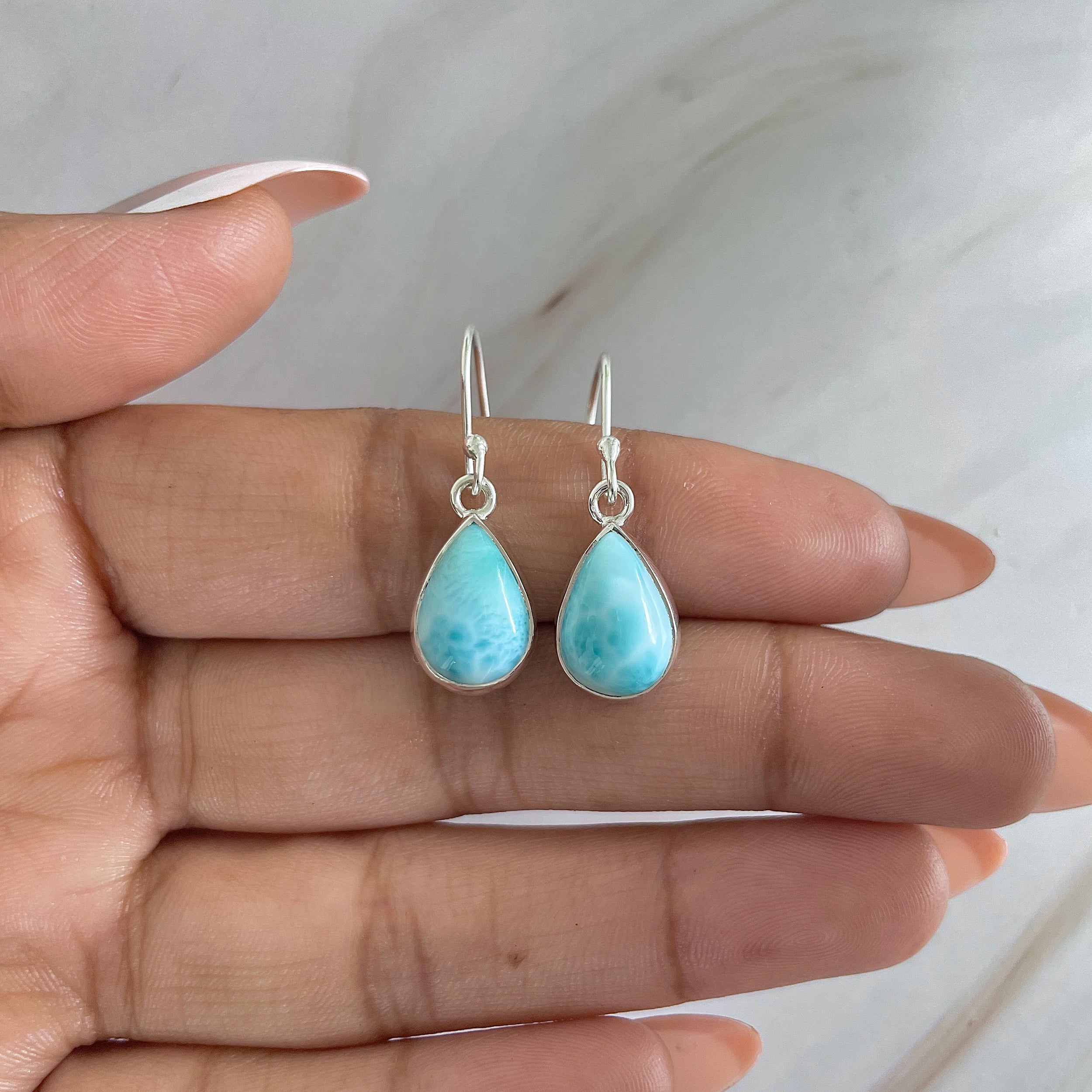 Larimar Earring-(LAR-E-1134.)