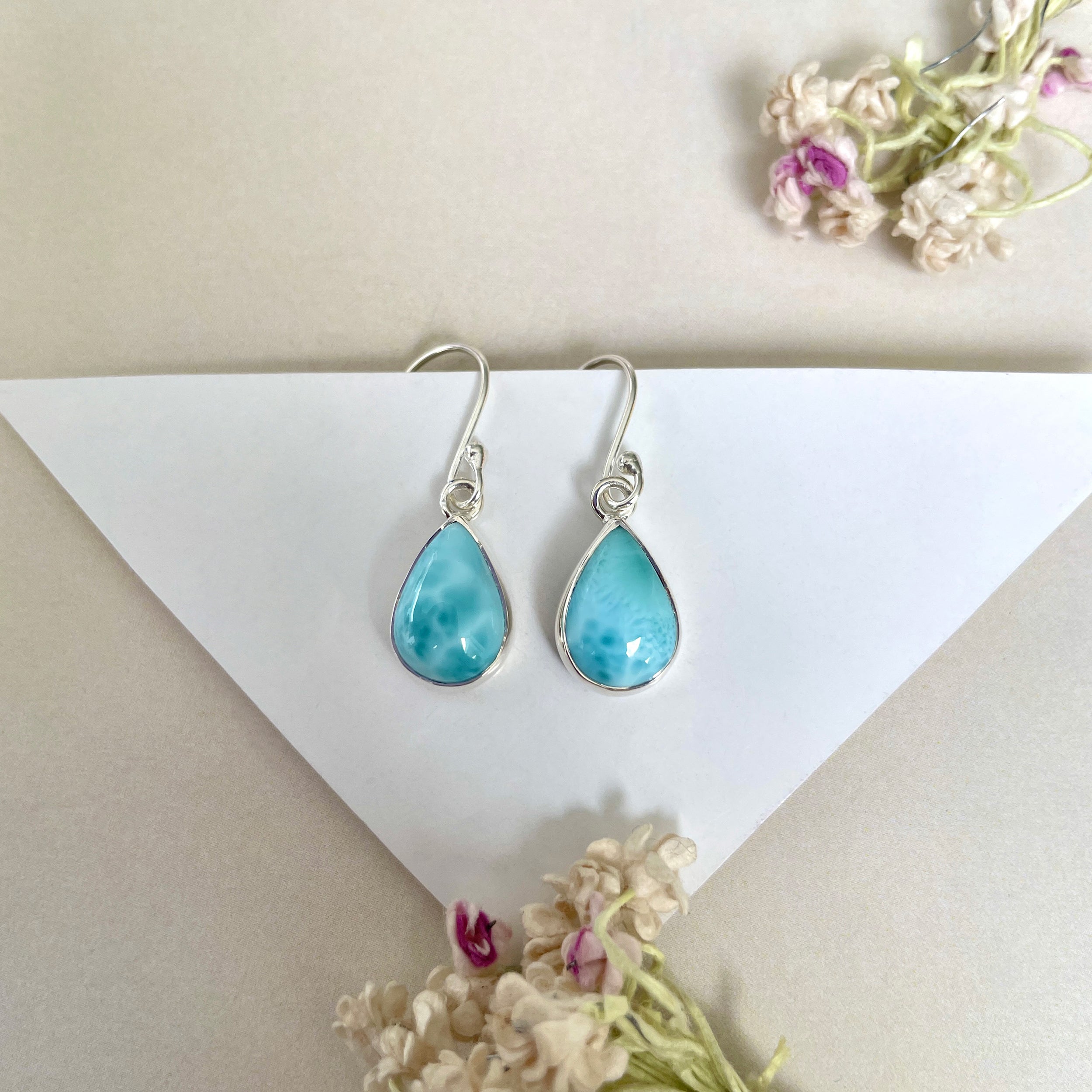 Larimar Earring-(LAR-E-1134.)