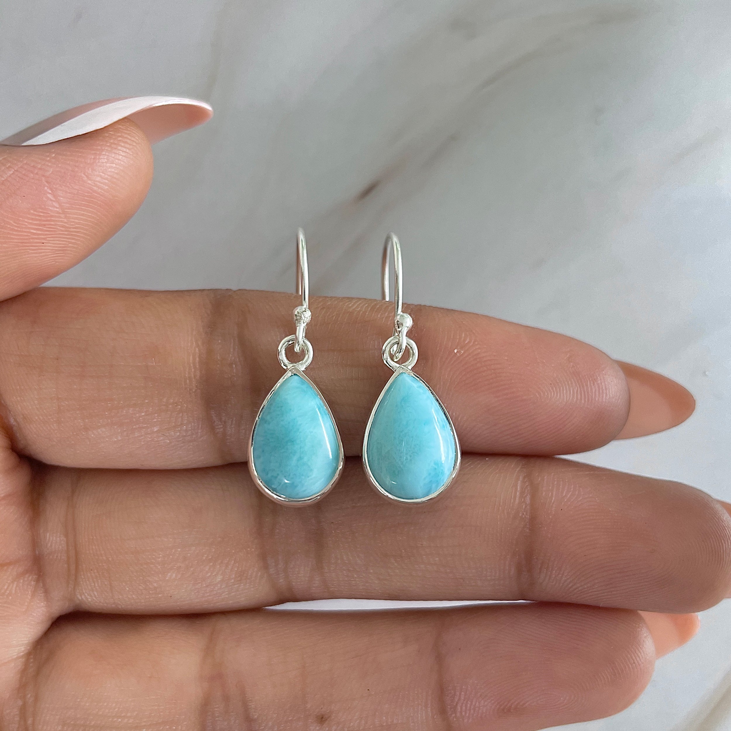 Larimar Earring-(LAR-E-1135.)