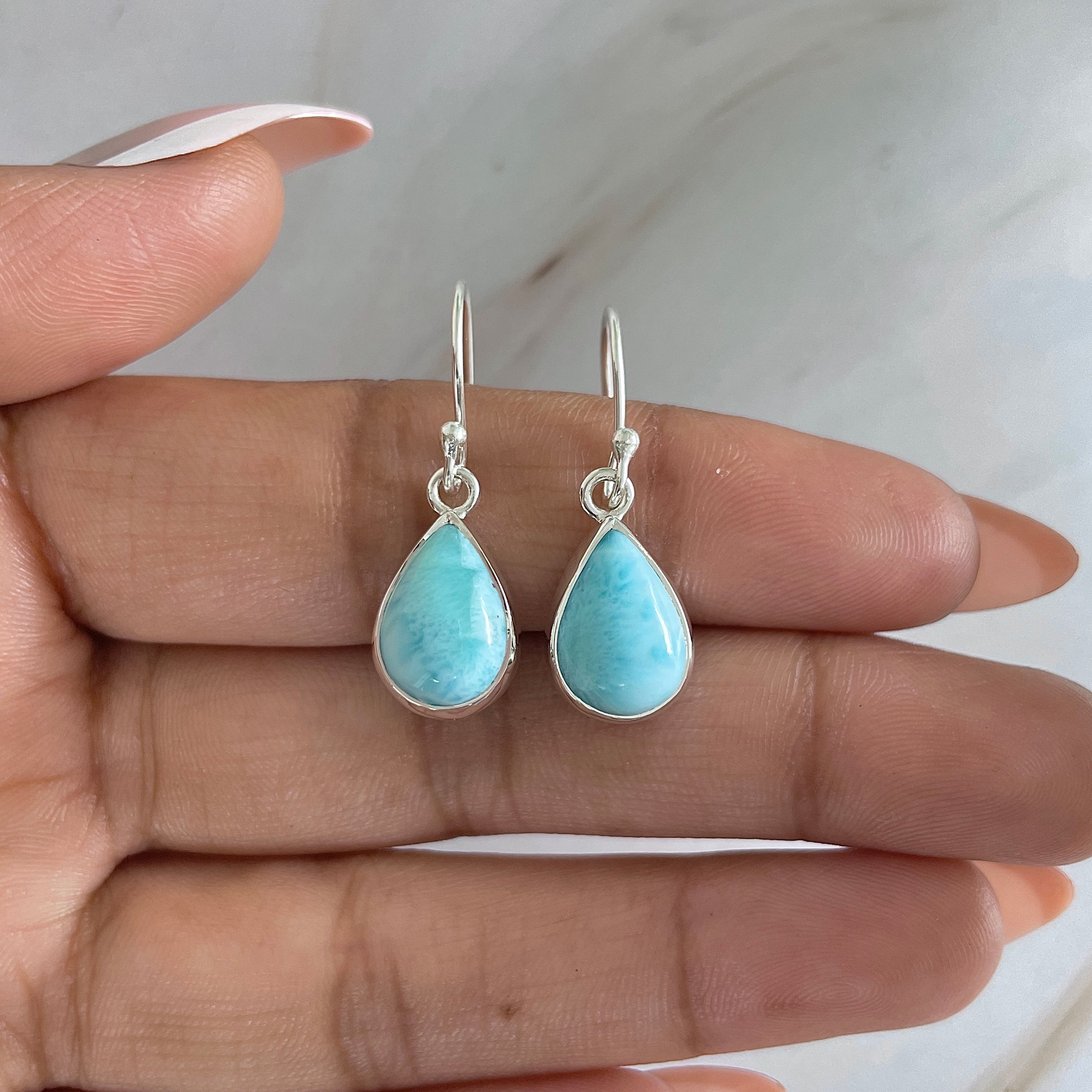 Larimar Earring-(LAR-E-1136.)