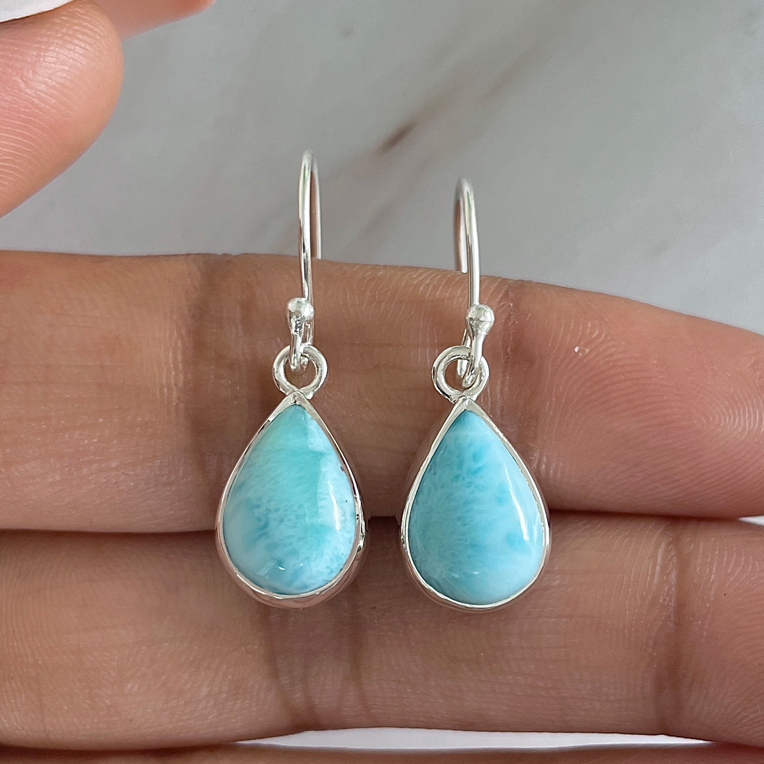 Larimar Earring-(LAR-E-1136.)