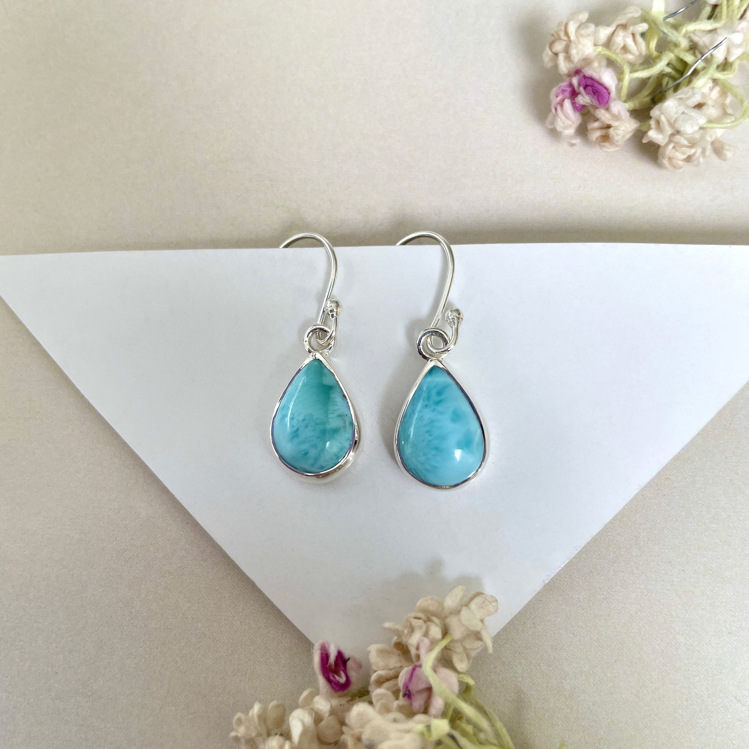 Larimar Earring-(LAR-E-1136.)