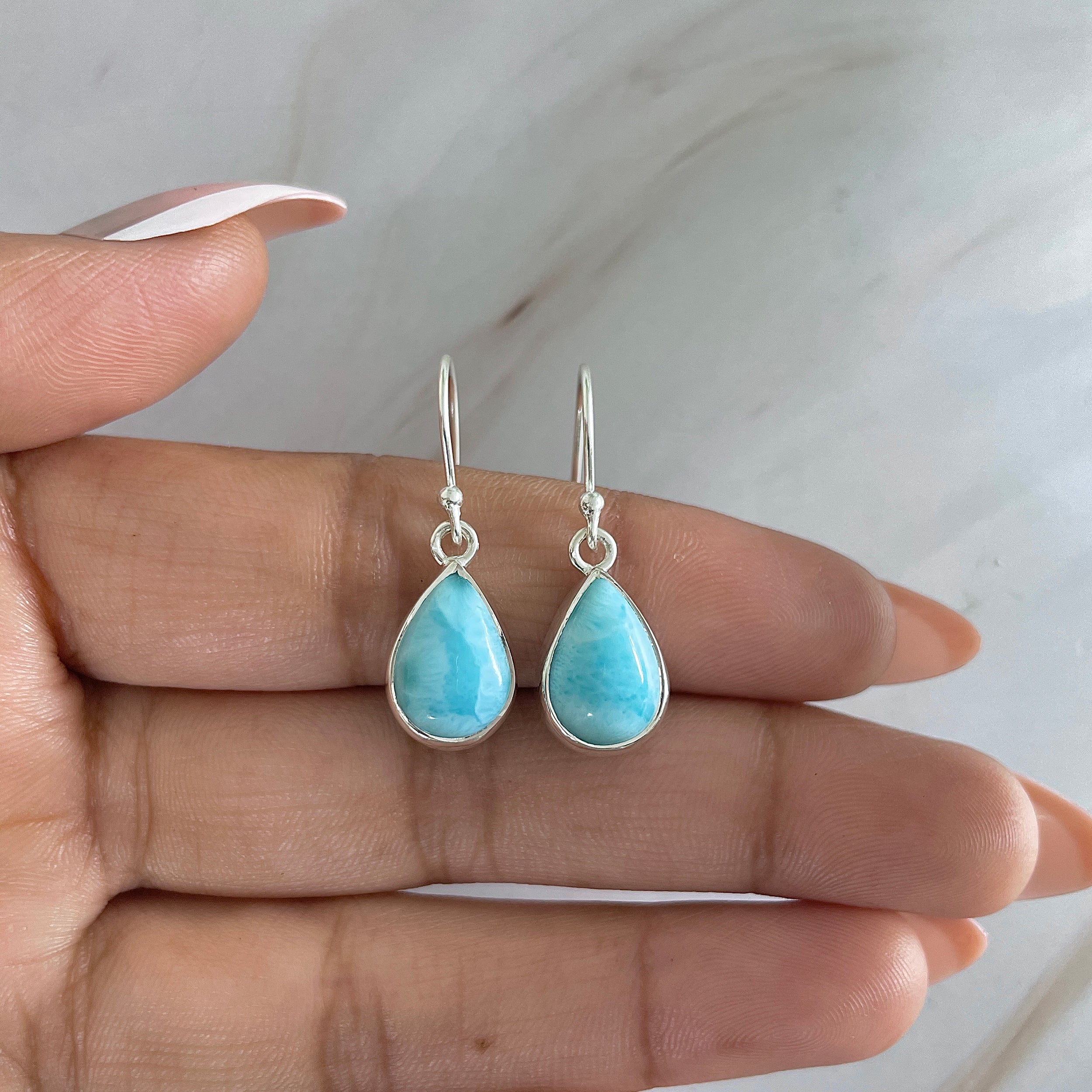 Larimar Earring-(LAR-E-1137.)