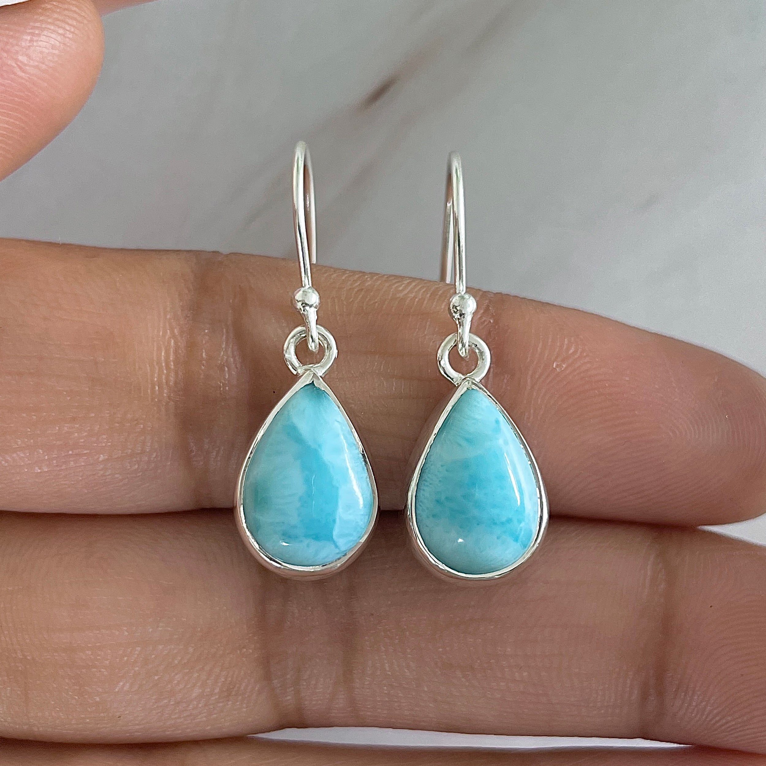 Larimar Earring-(LAR-E-1137.)