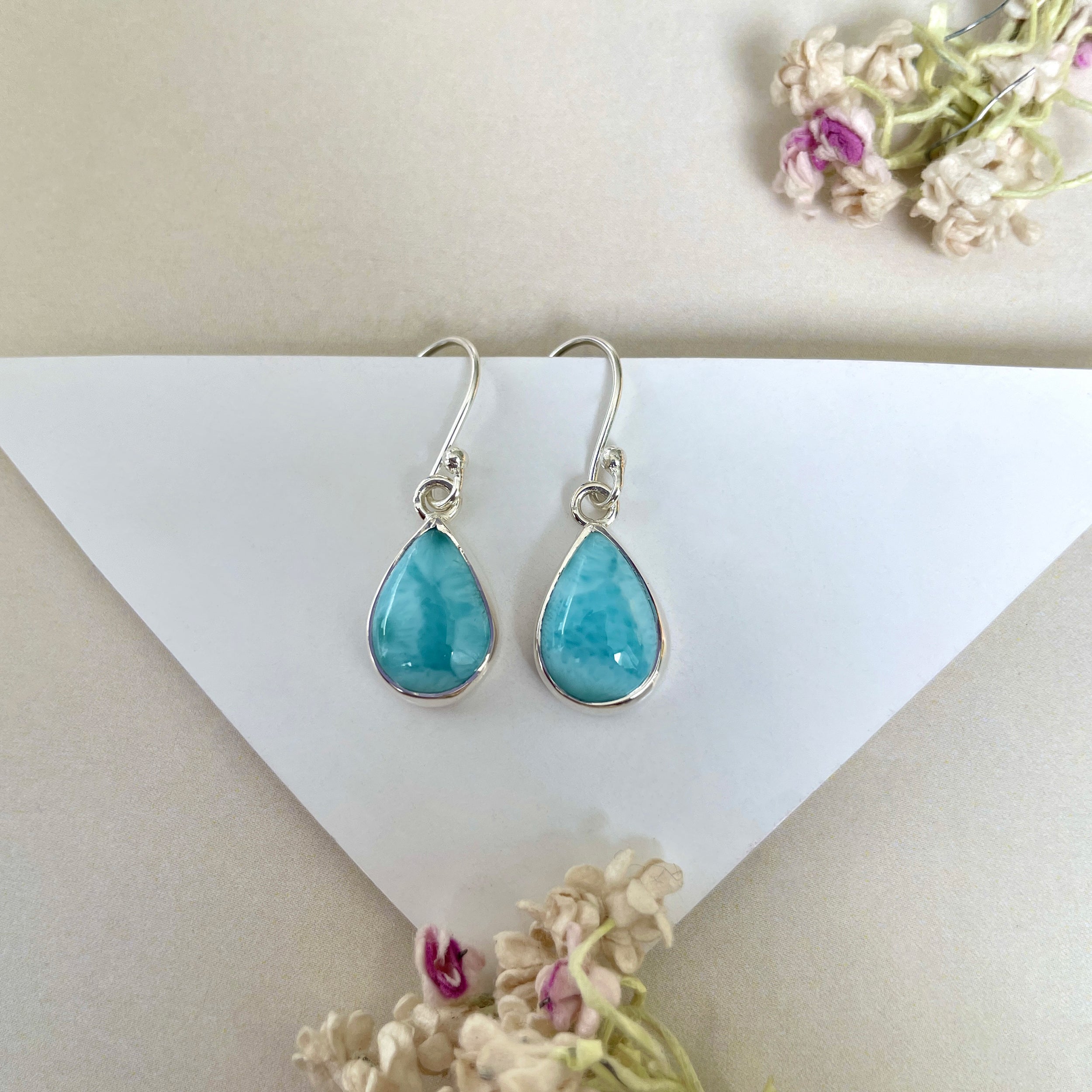 Larimar Earring-(LAR-E-1137.)