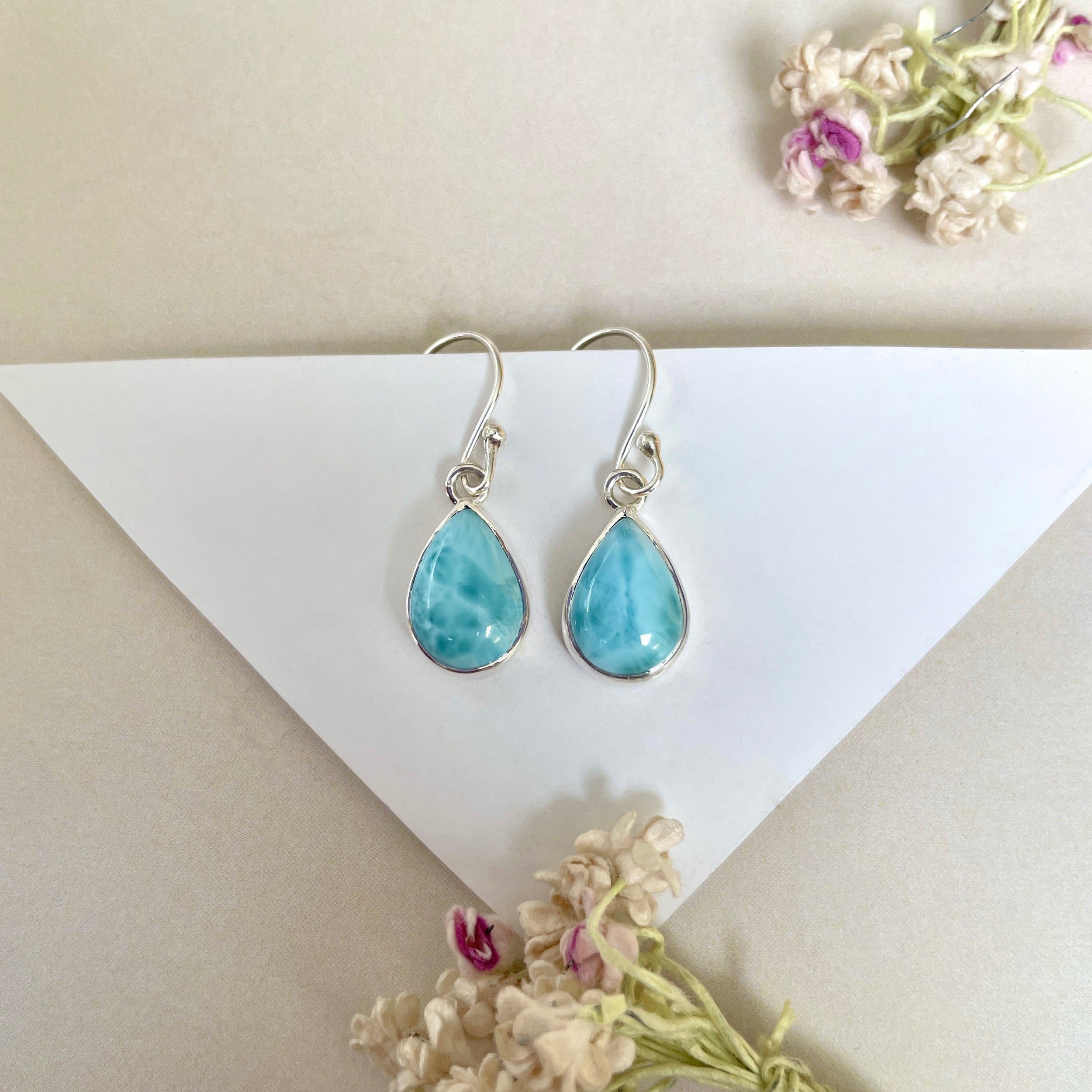 Larimar Earring-(LAR-E-1138.)