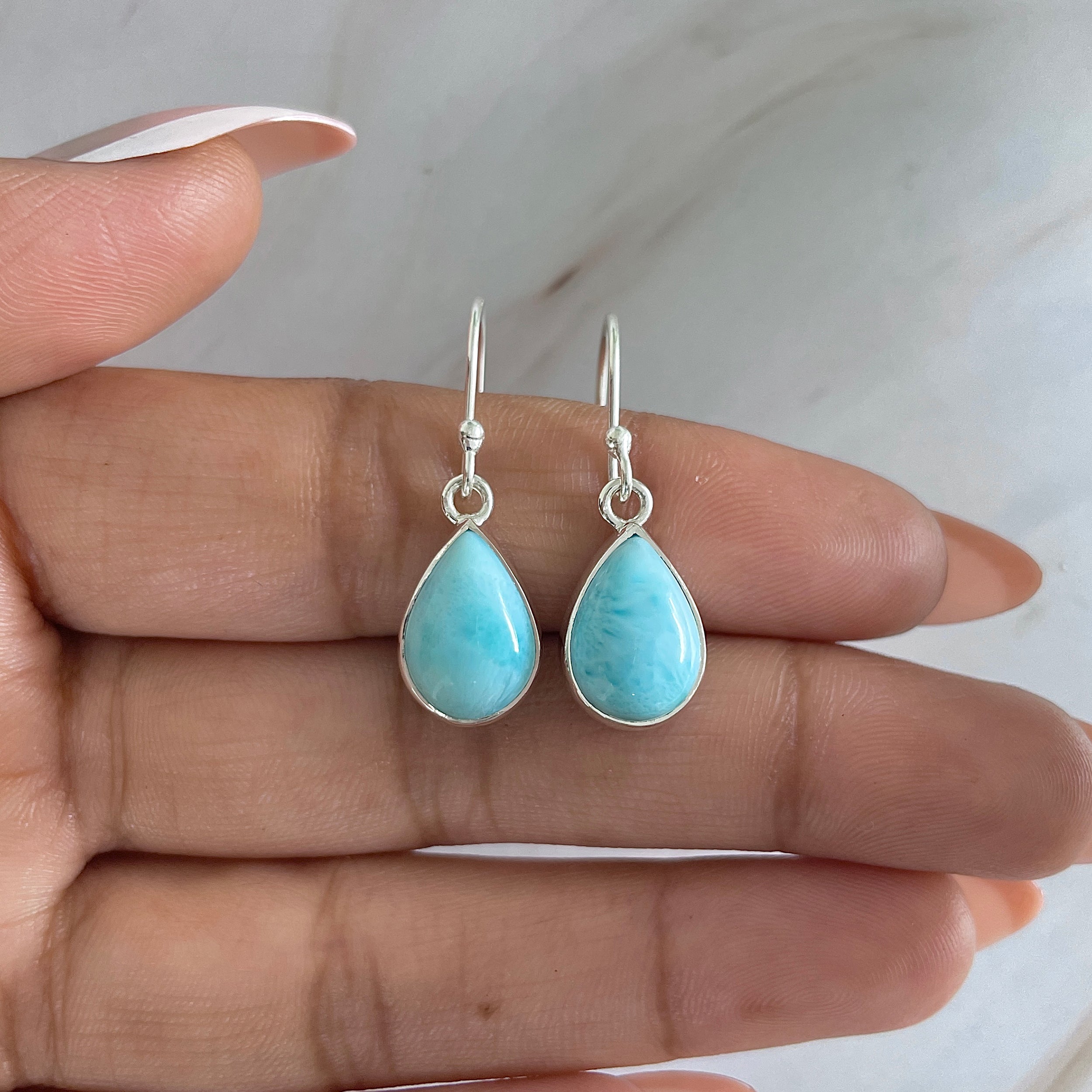 Larimar Earring-(LAR-E-1139.)