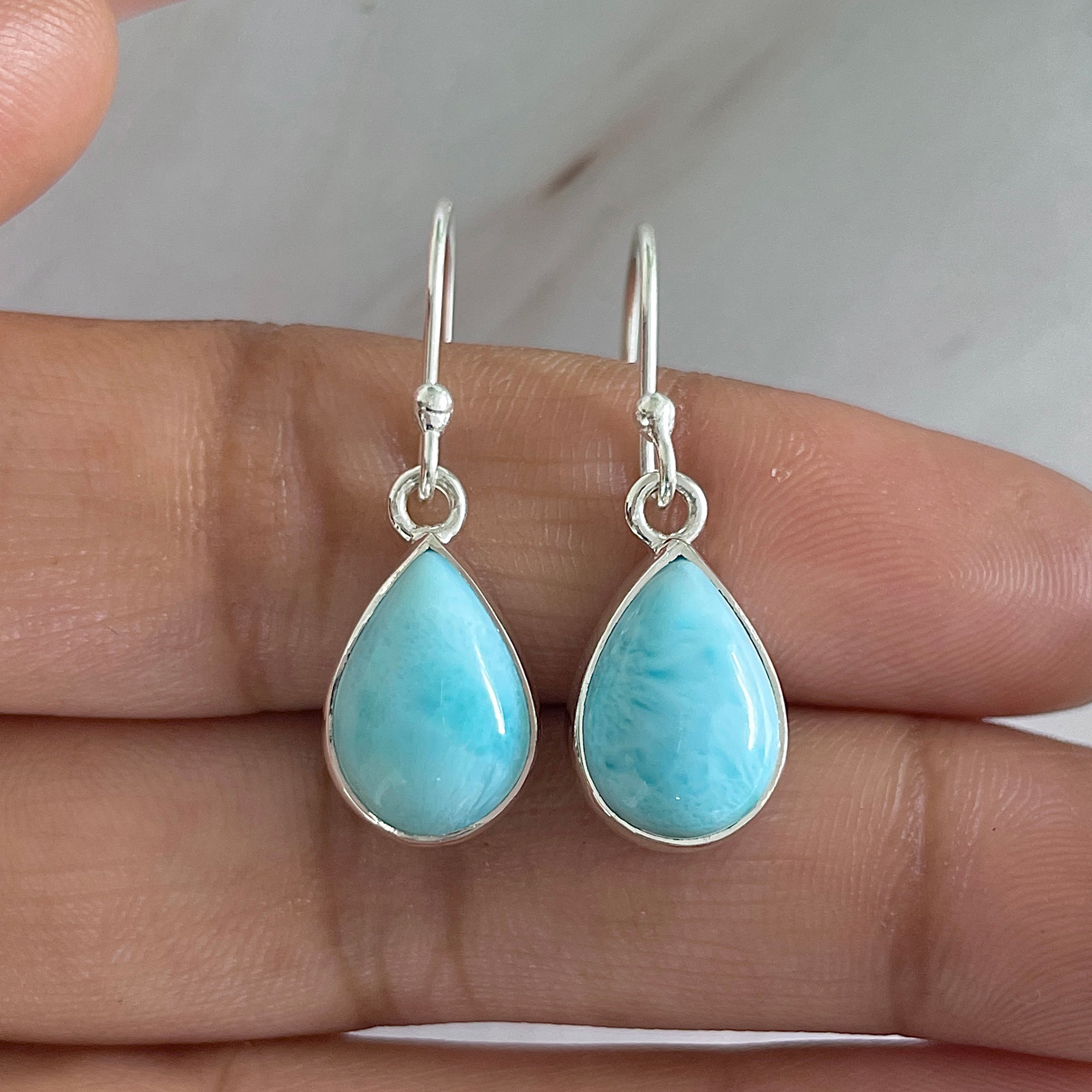 Larimar Earring-(LAR-E-1139.)