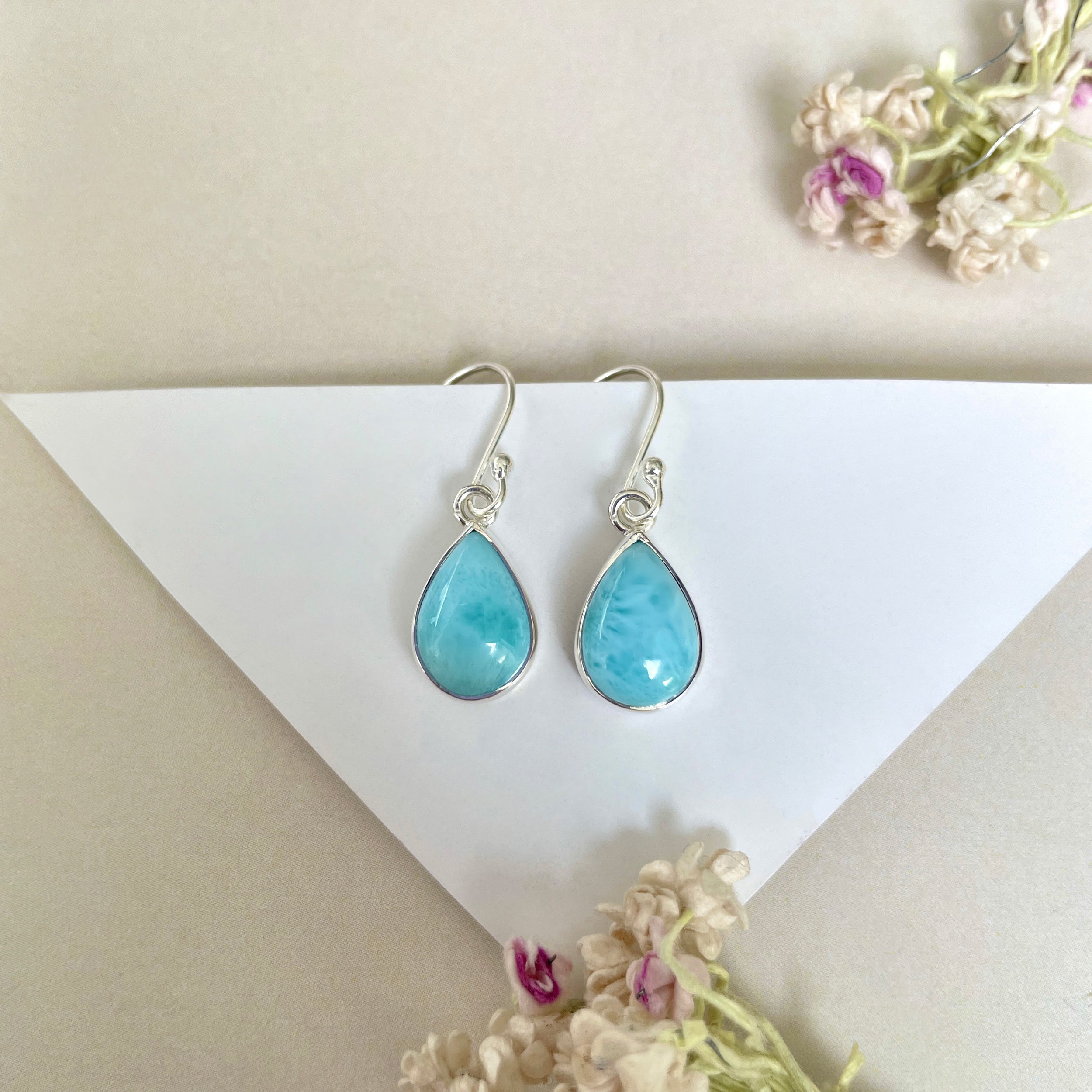 Larimar Earring-(LAR-E-1139.)