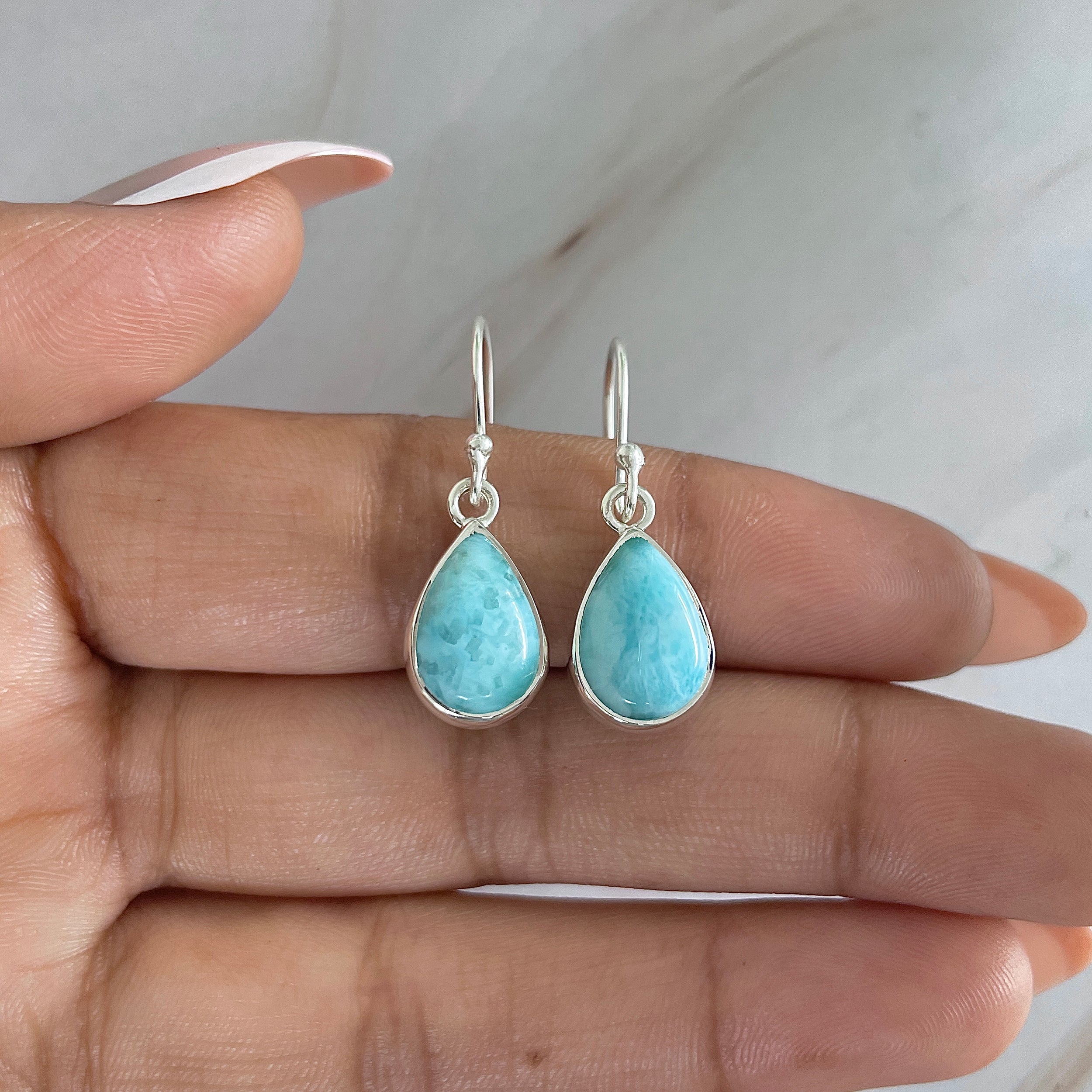 Larimar Earring-(LAR-E-1140.)