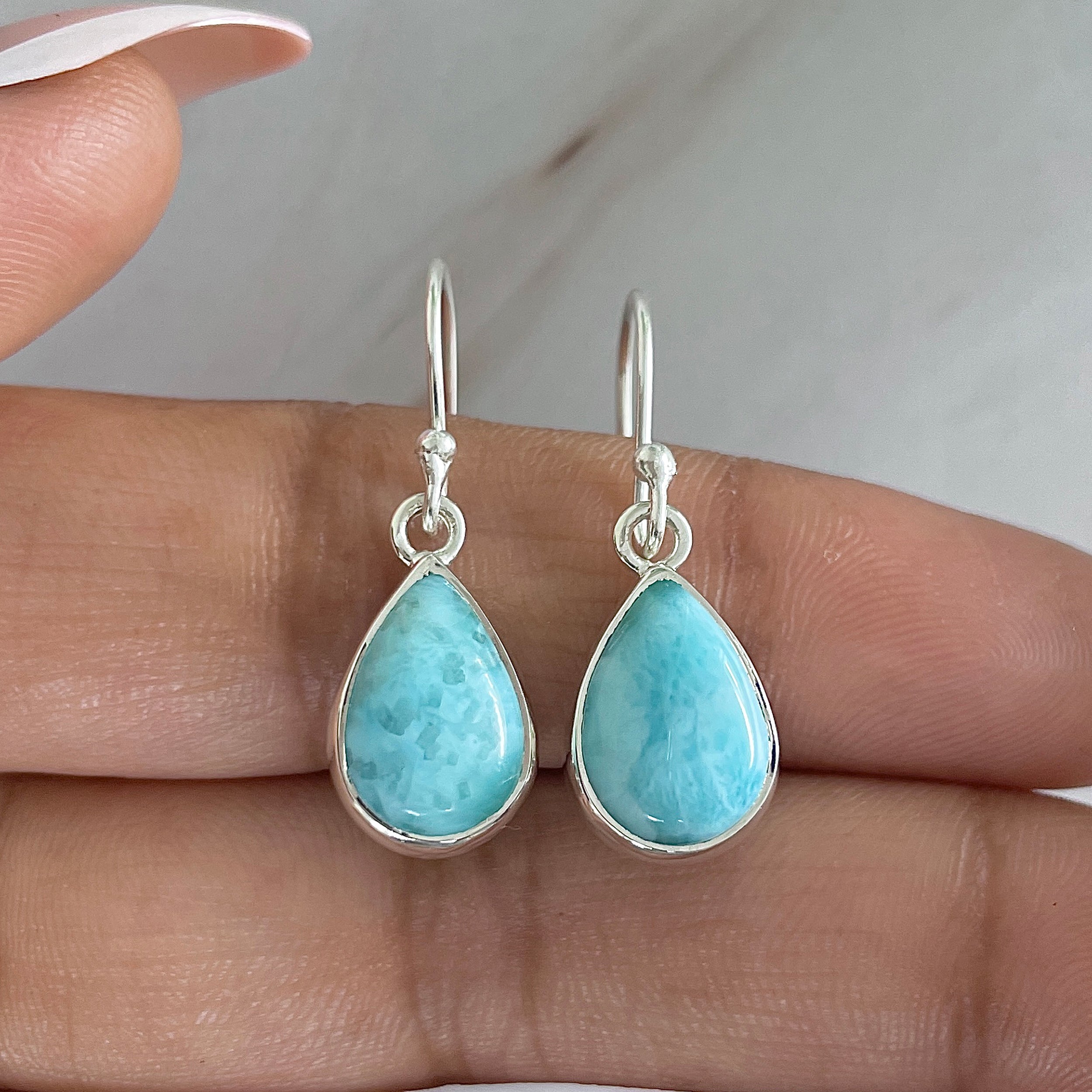 Larimar Earring-(LAR-E-1140.)