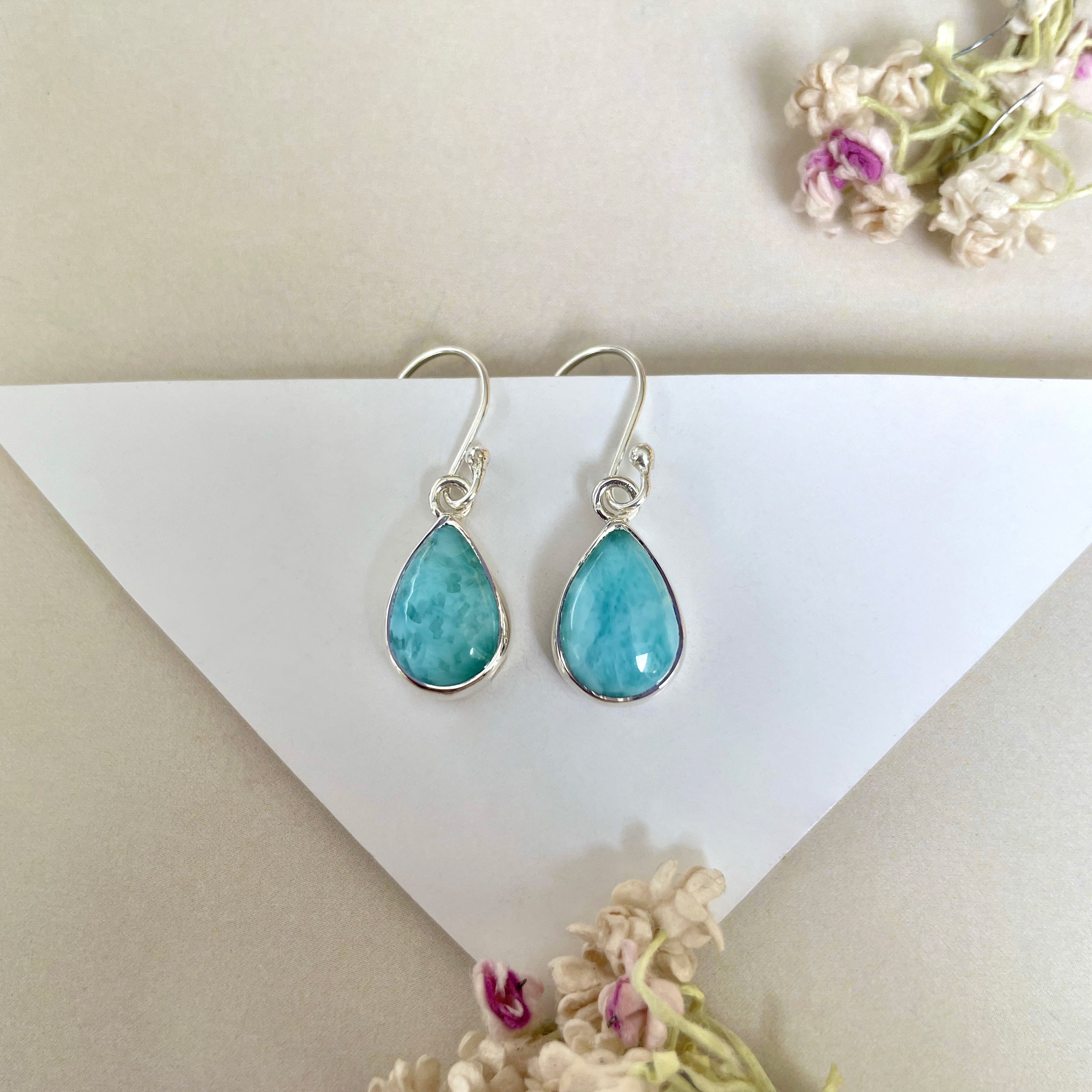Larimar Earring-(LAR-E-1140.)