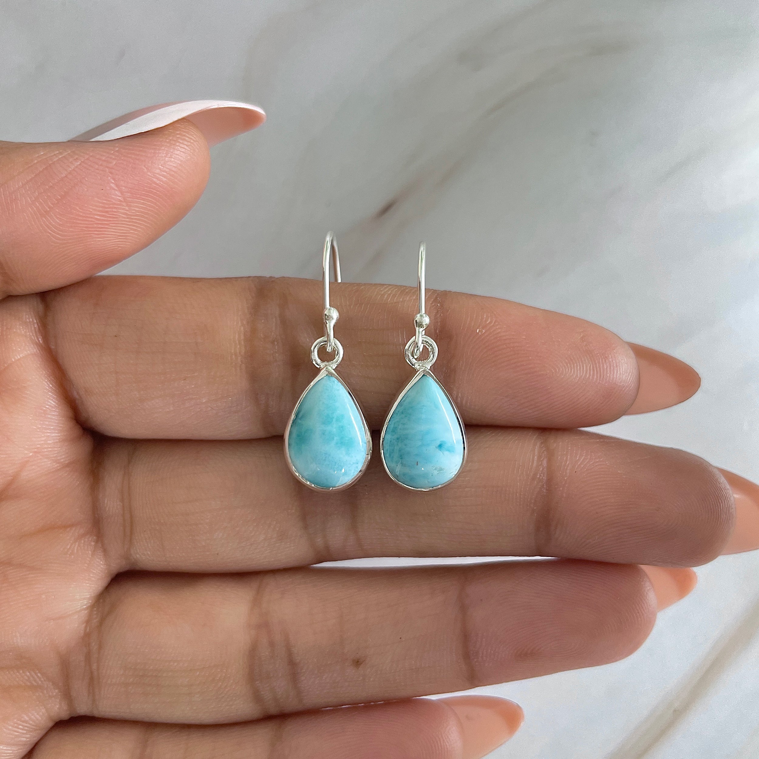 Larimar Earring-(LAR-E-1141.)
