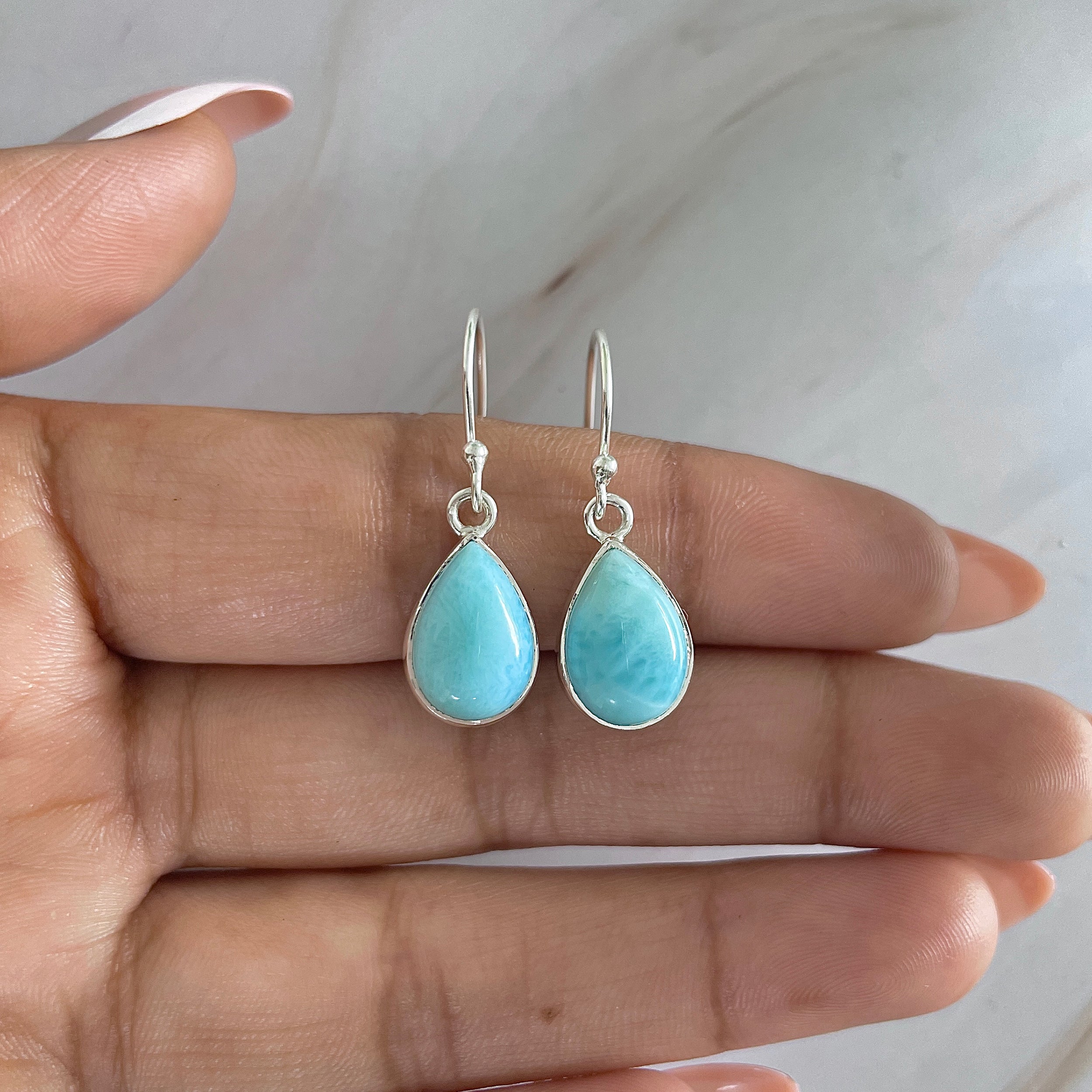 Larimar Earring-(LAR-E-1142.)