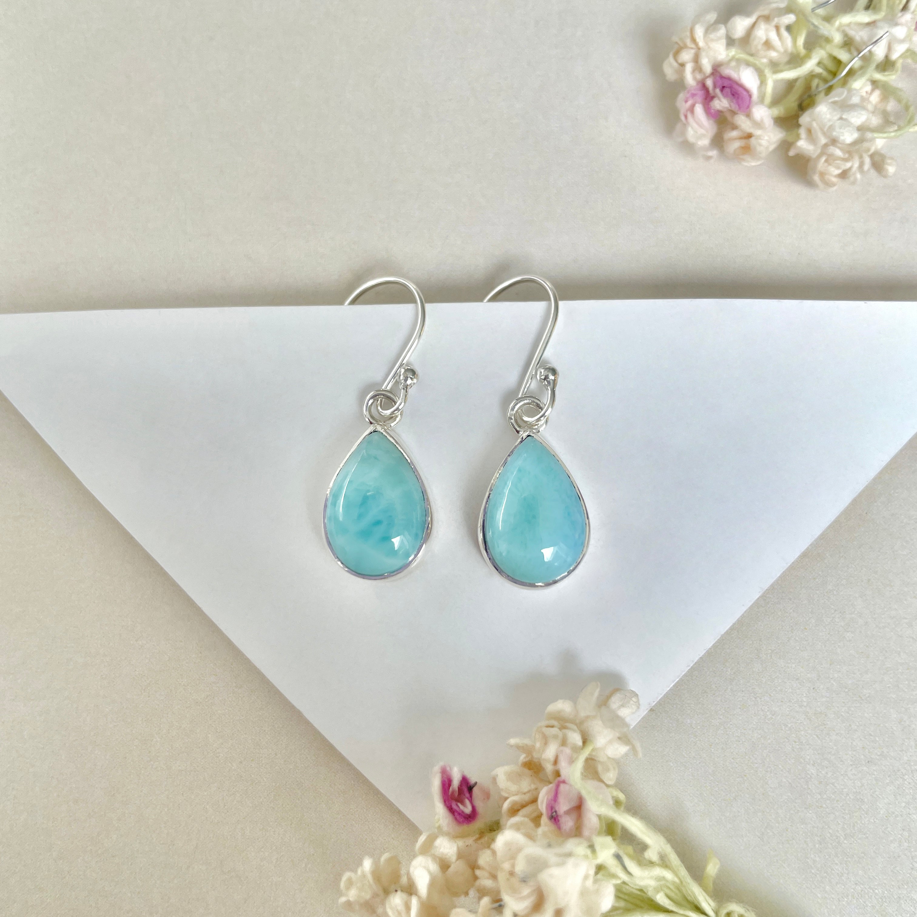 Larimar Earring-(LAR-E-1142.)