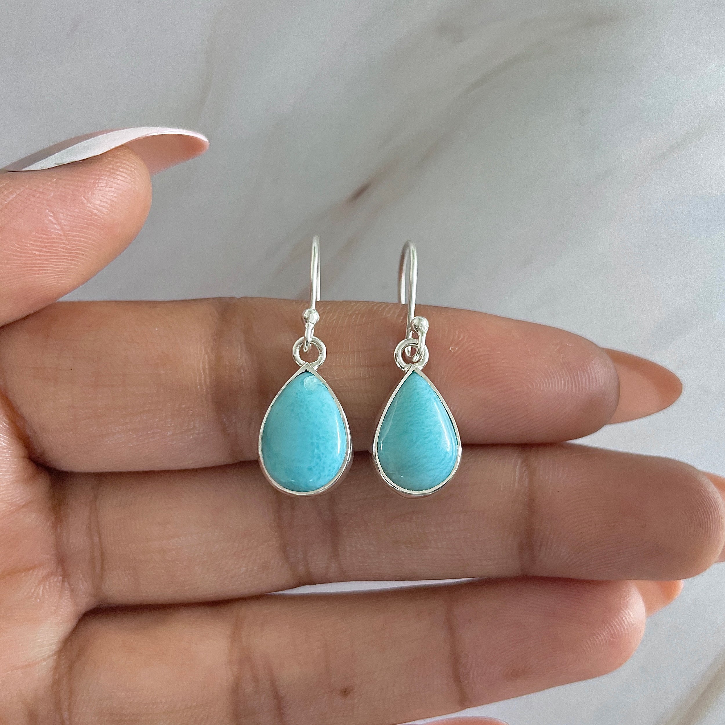 Larimar Earring-(LAR-E-1143.)