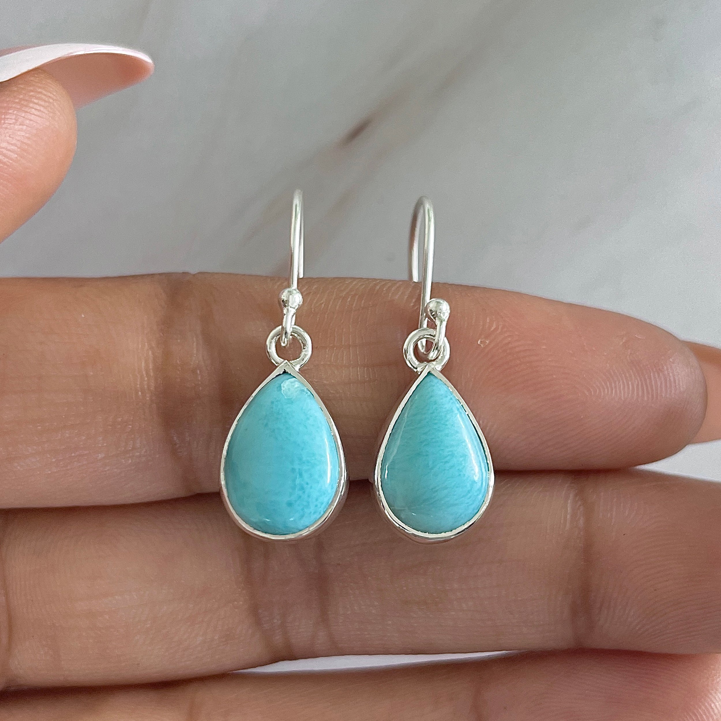 Larimar Earring-(LAR-E-1143.)