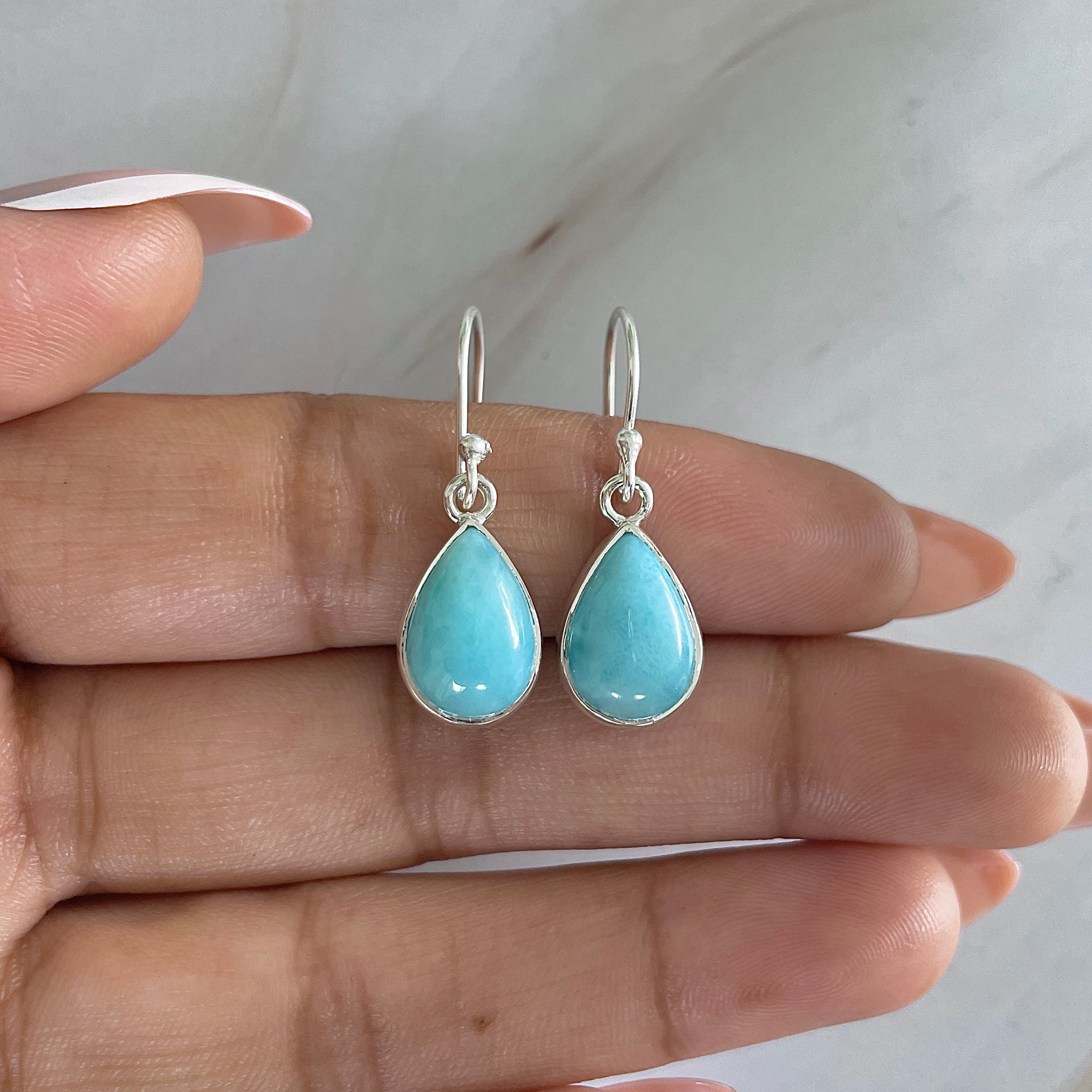 Larimar Earring-(LAR-E-1144.)