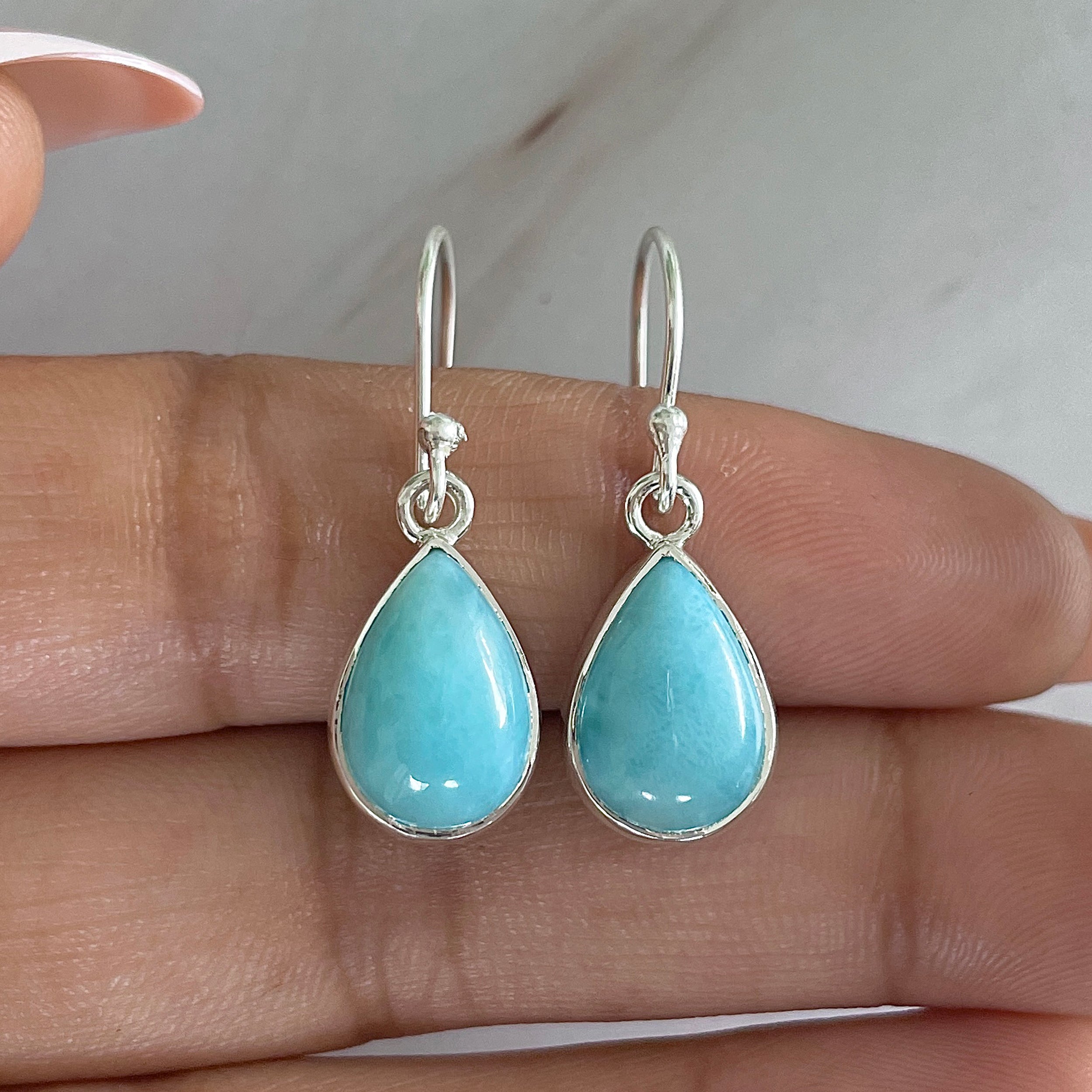Larimar Earring-(LAR-E-1144.)