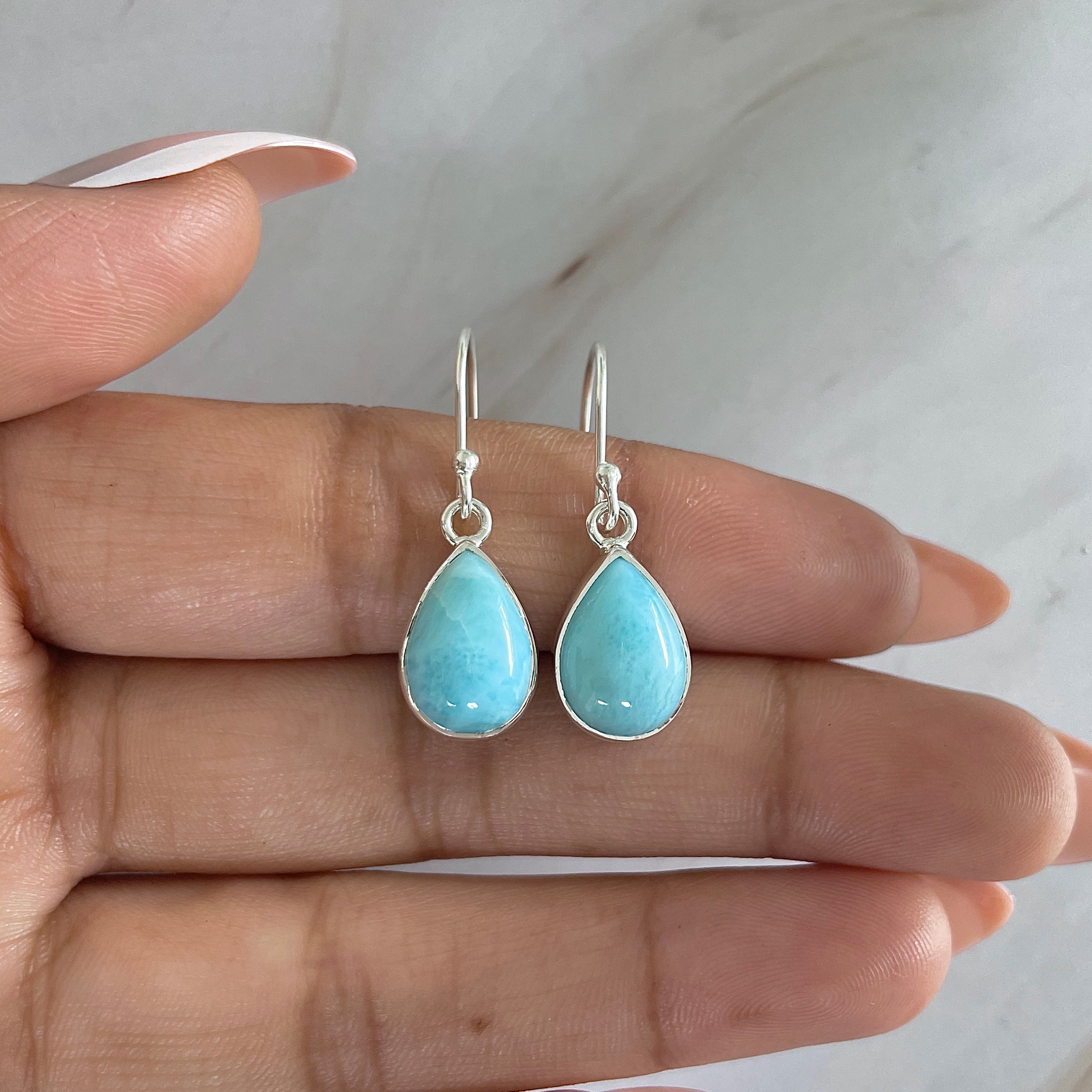 Larimar Earring-(LAR-E-1145.)