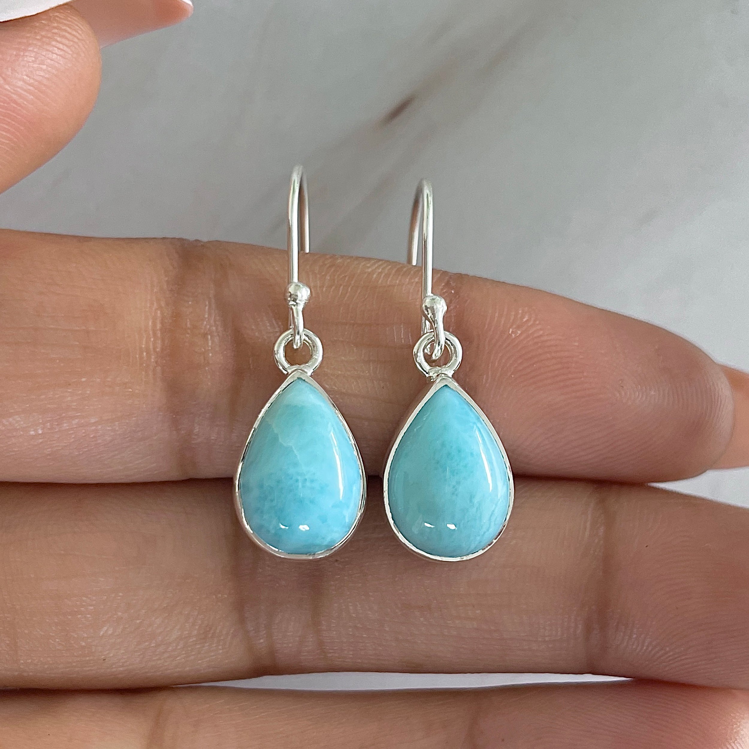 Larimar Earring-(LAR-E-1145.)
