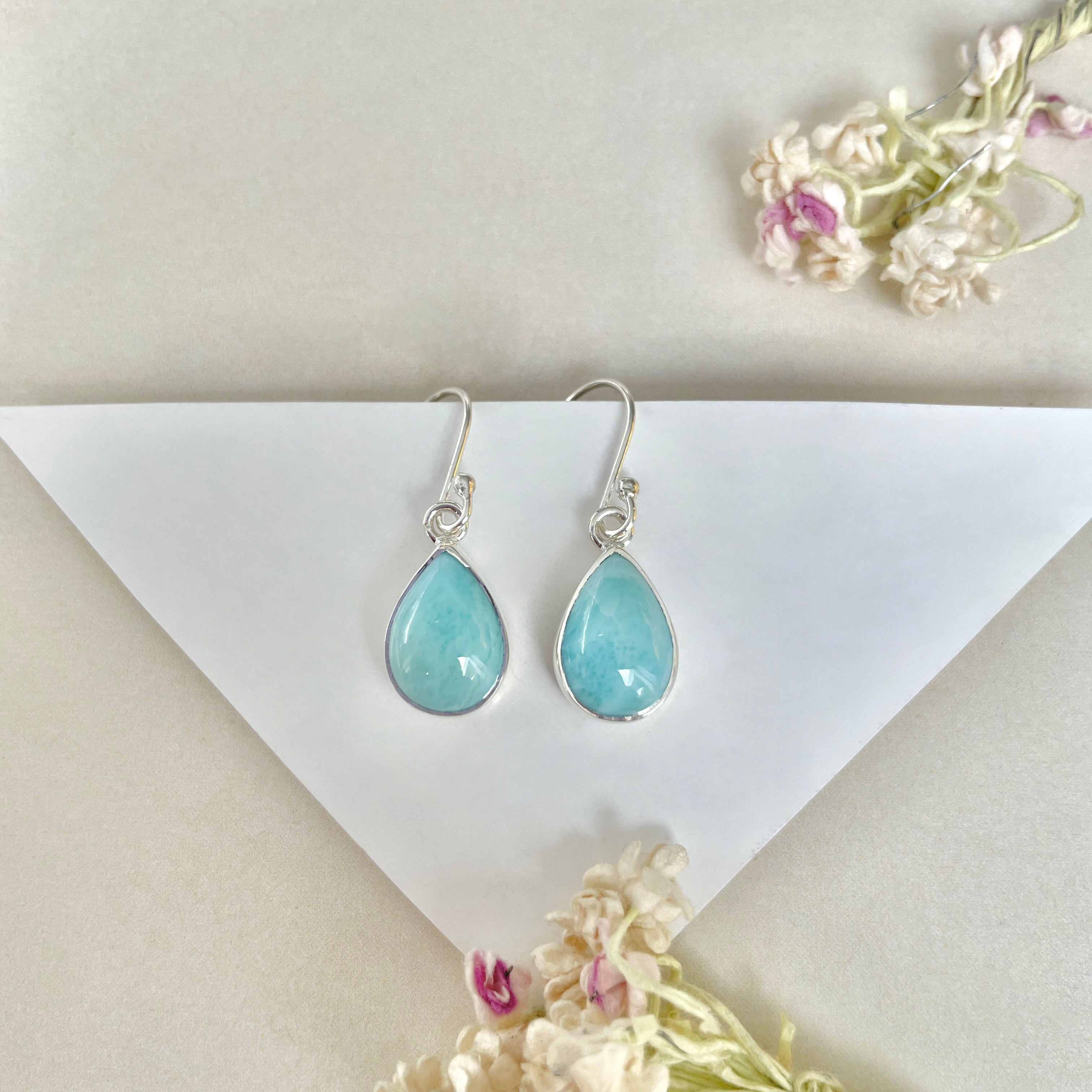 Larimar Earring-(LAR-E-1145.)