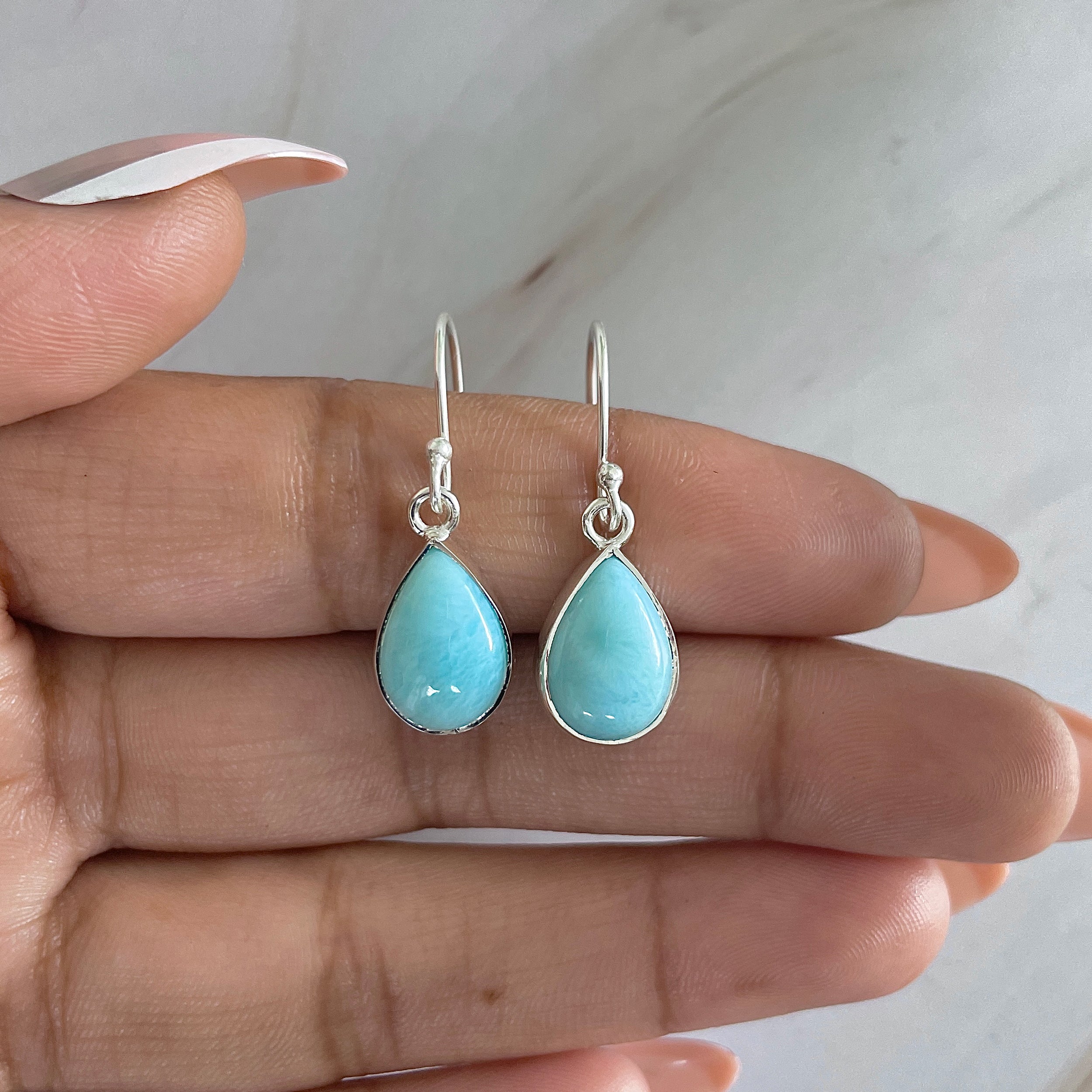 Larimar Earring-(LAR-E-1146.)