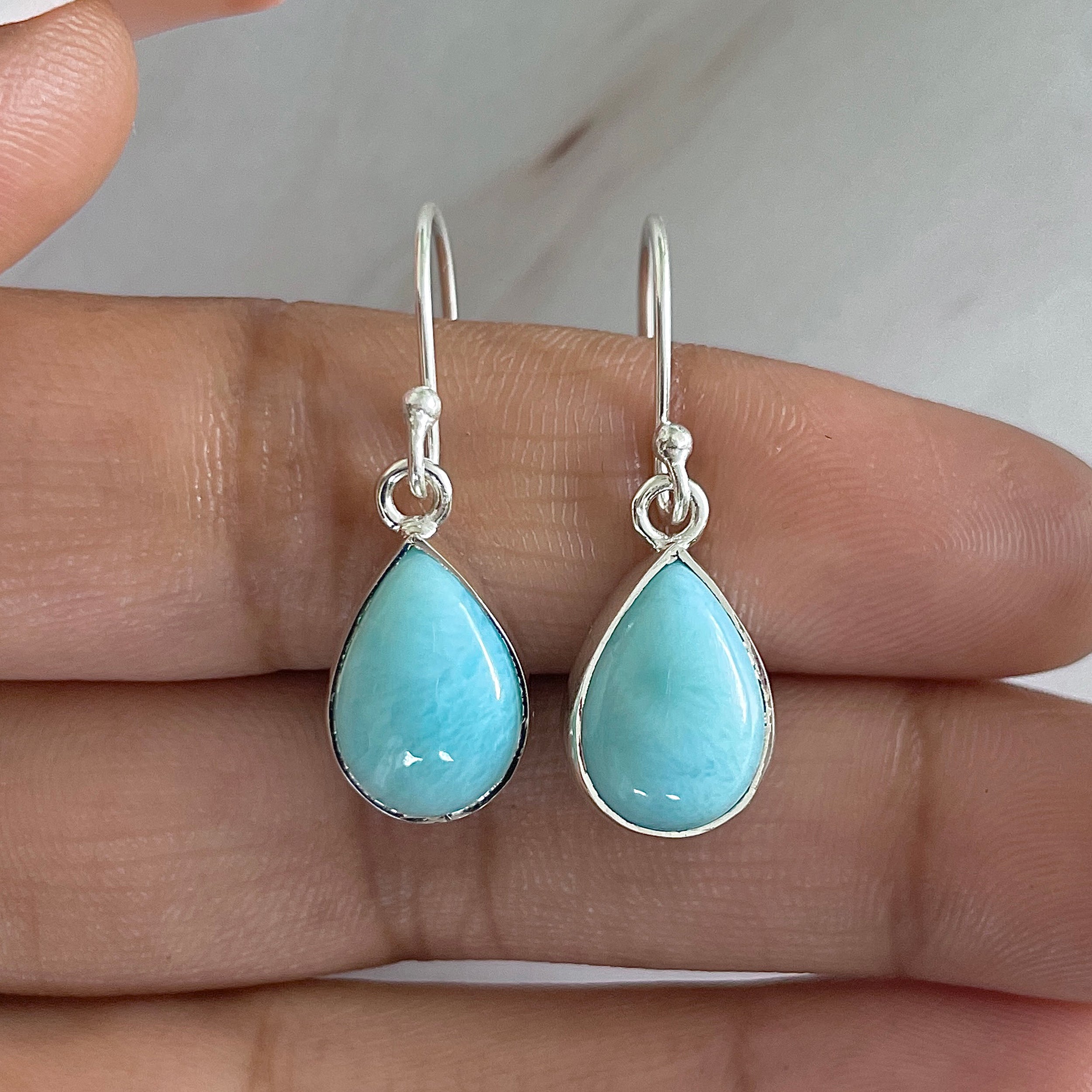Larimar Earring-(LAR-E-1146.)