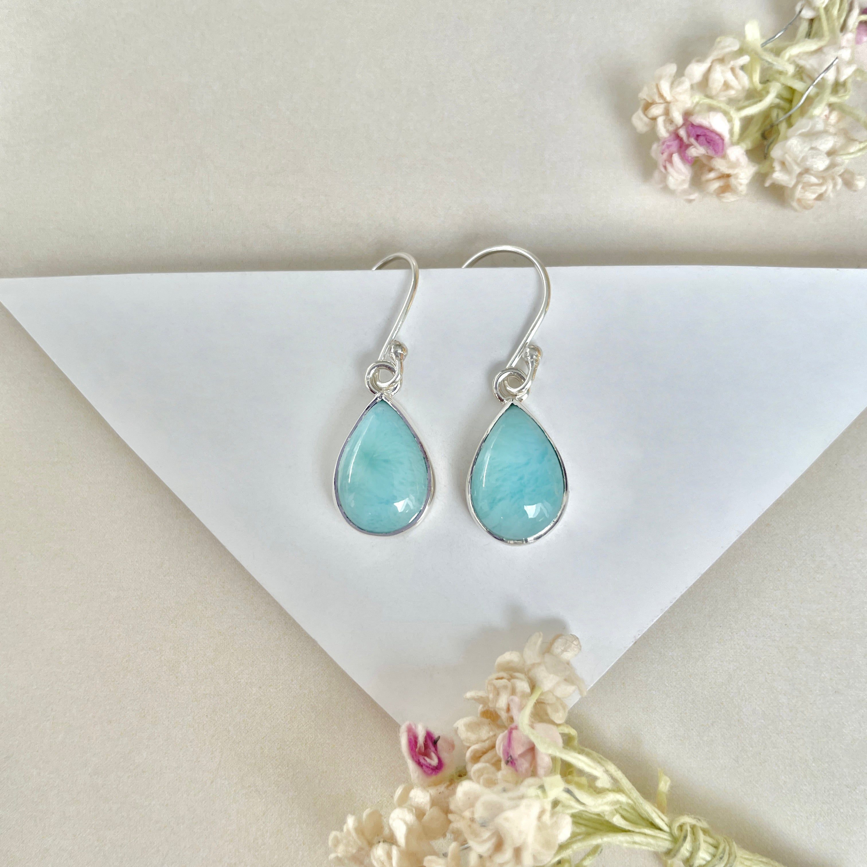 Larimar Earring-(LAR-E-1146.)