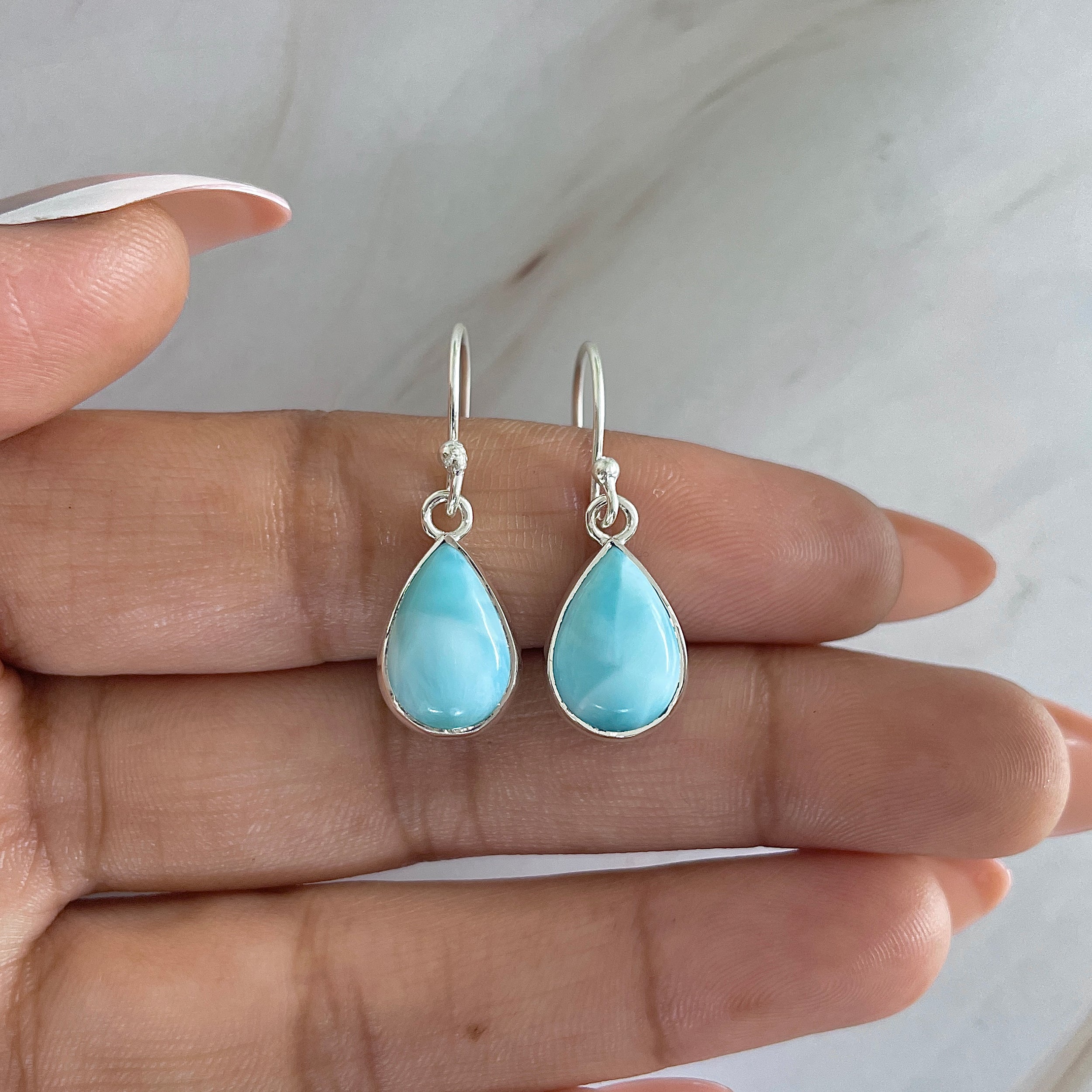 Larimar Earring-(LAR-E-1147.)