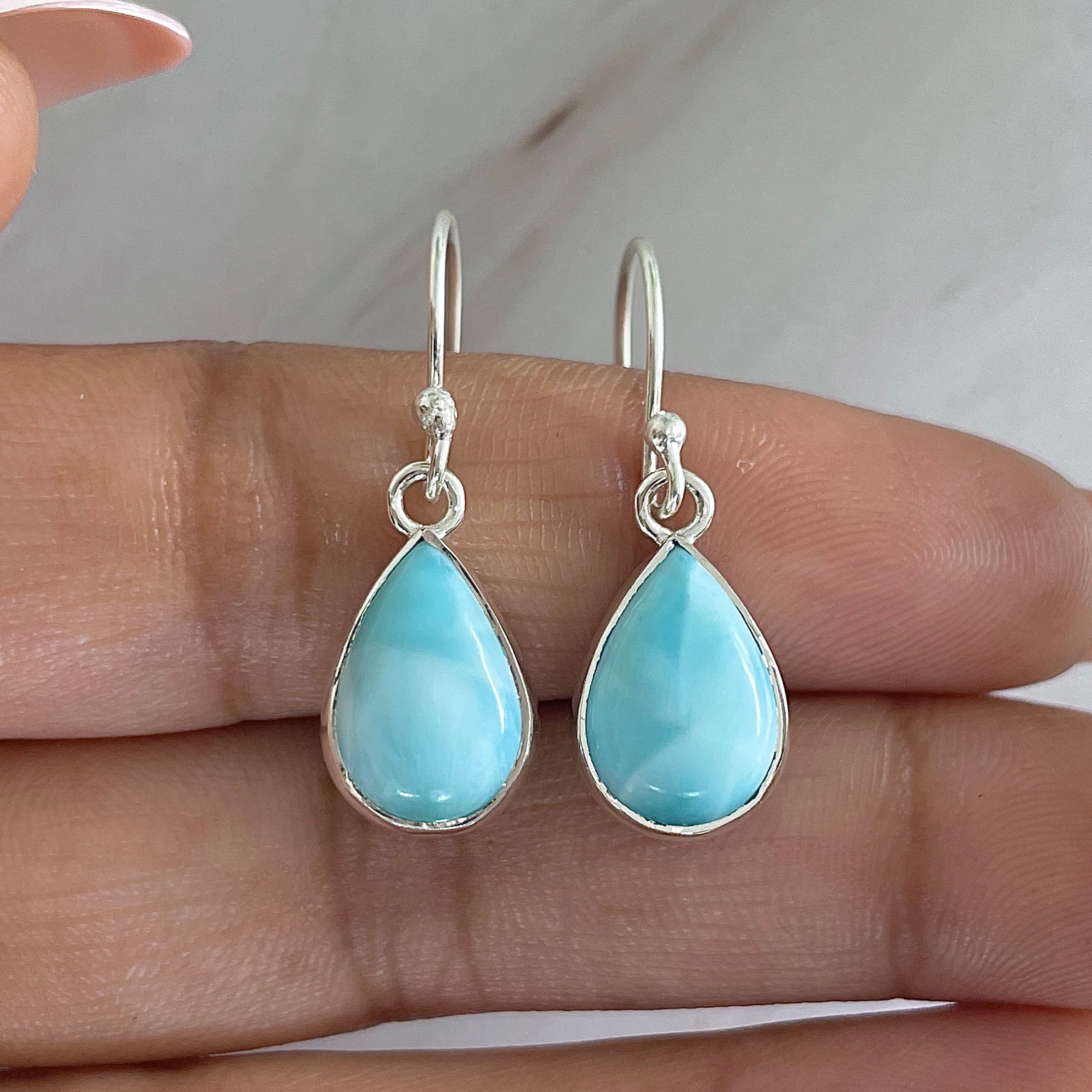 Larimar Earring-(LAR-E-1147.)